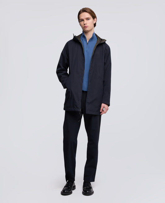 GIUBBOTTO REVERSIBILE IN TWILL DI COTONE E POLIAMMIDE - BLU - ASPESI
