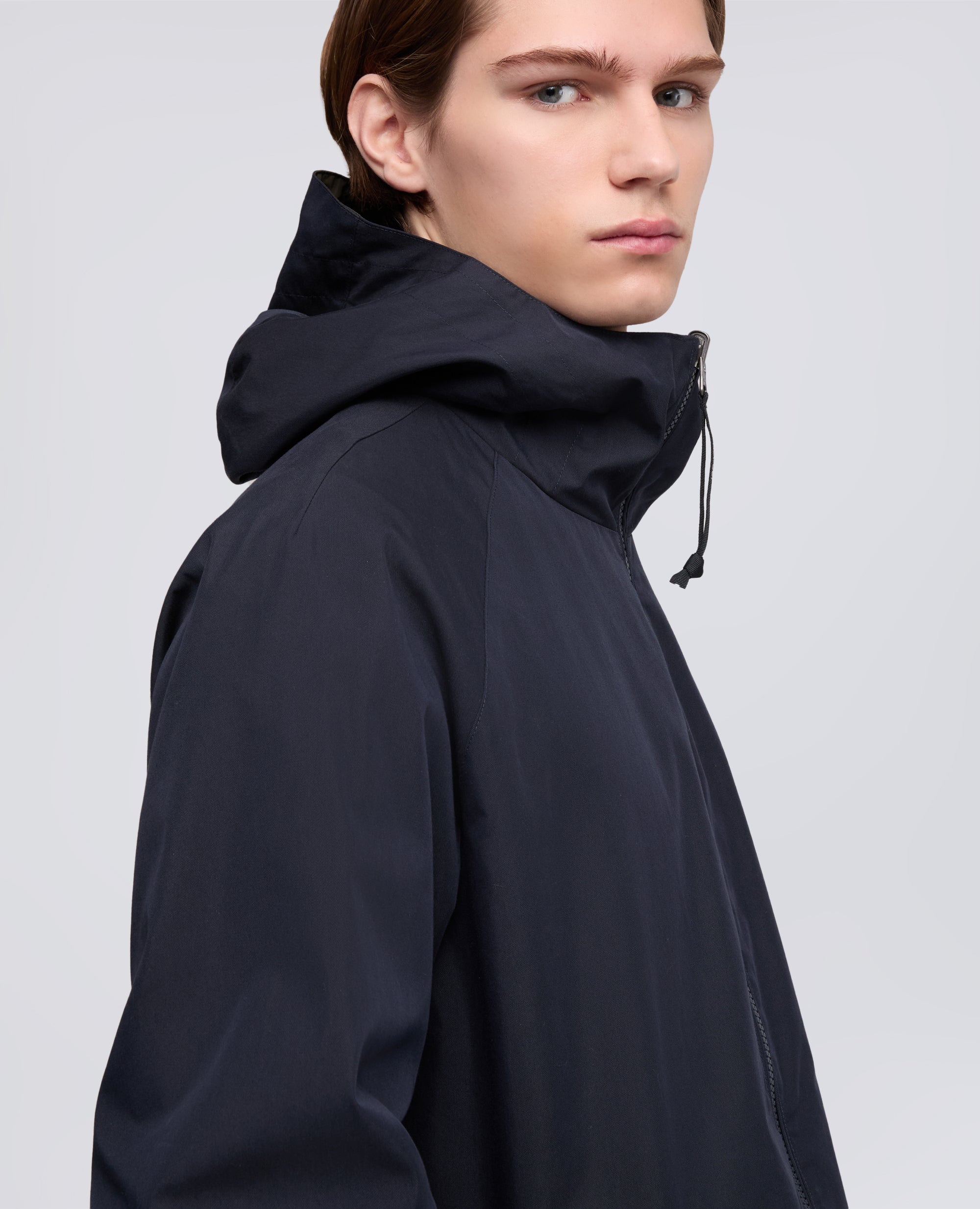 GIUBBOTTO REVERSIBILE IN TWILL DI COTONE E POLIAMMIDE - BLU - ASPESI