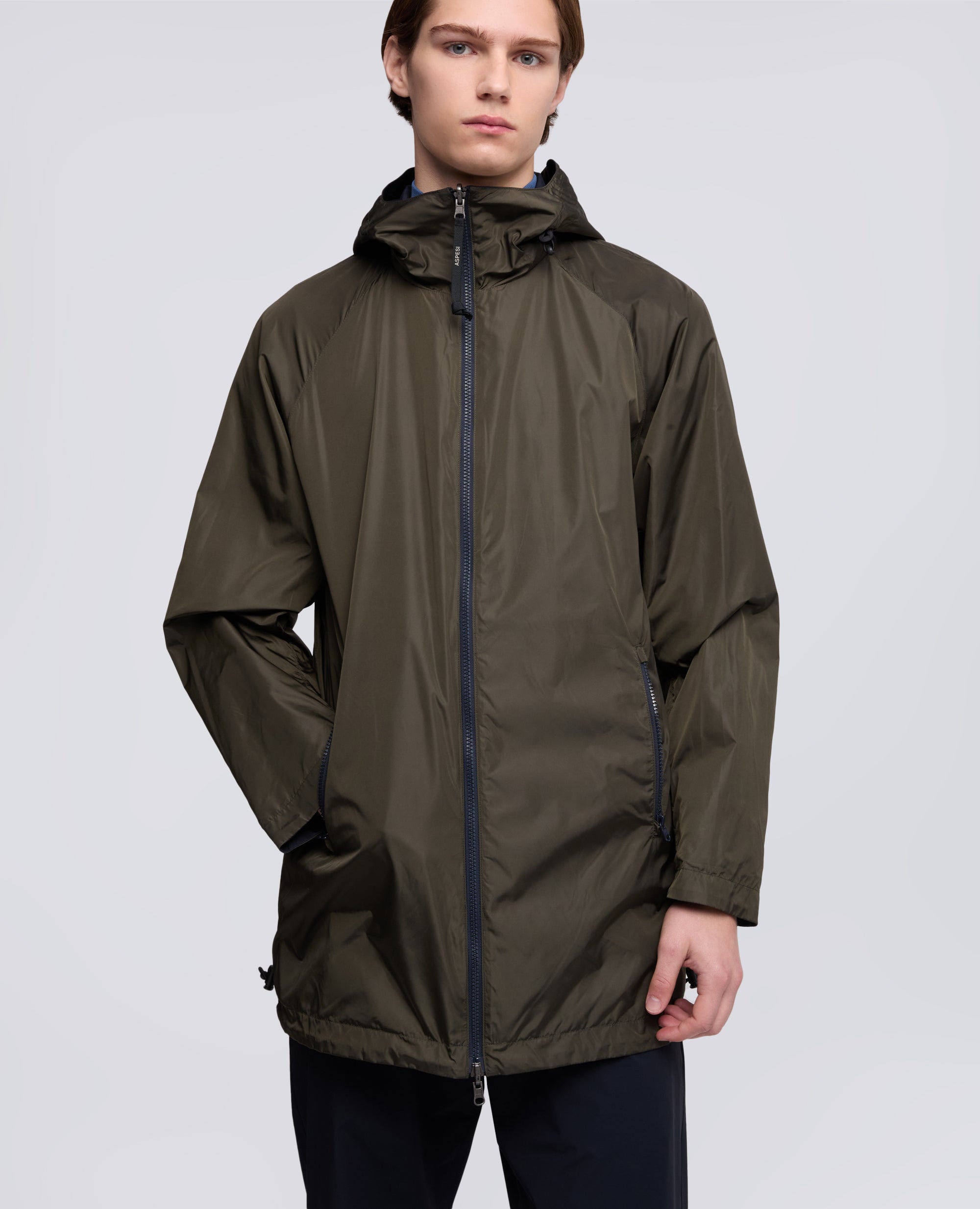 GIUBBOTTO REVERSIBILE IN TWILL DI COTONE E POLIAMMIDE - BLU - ASPESI