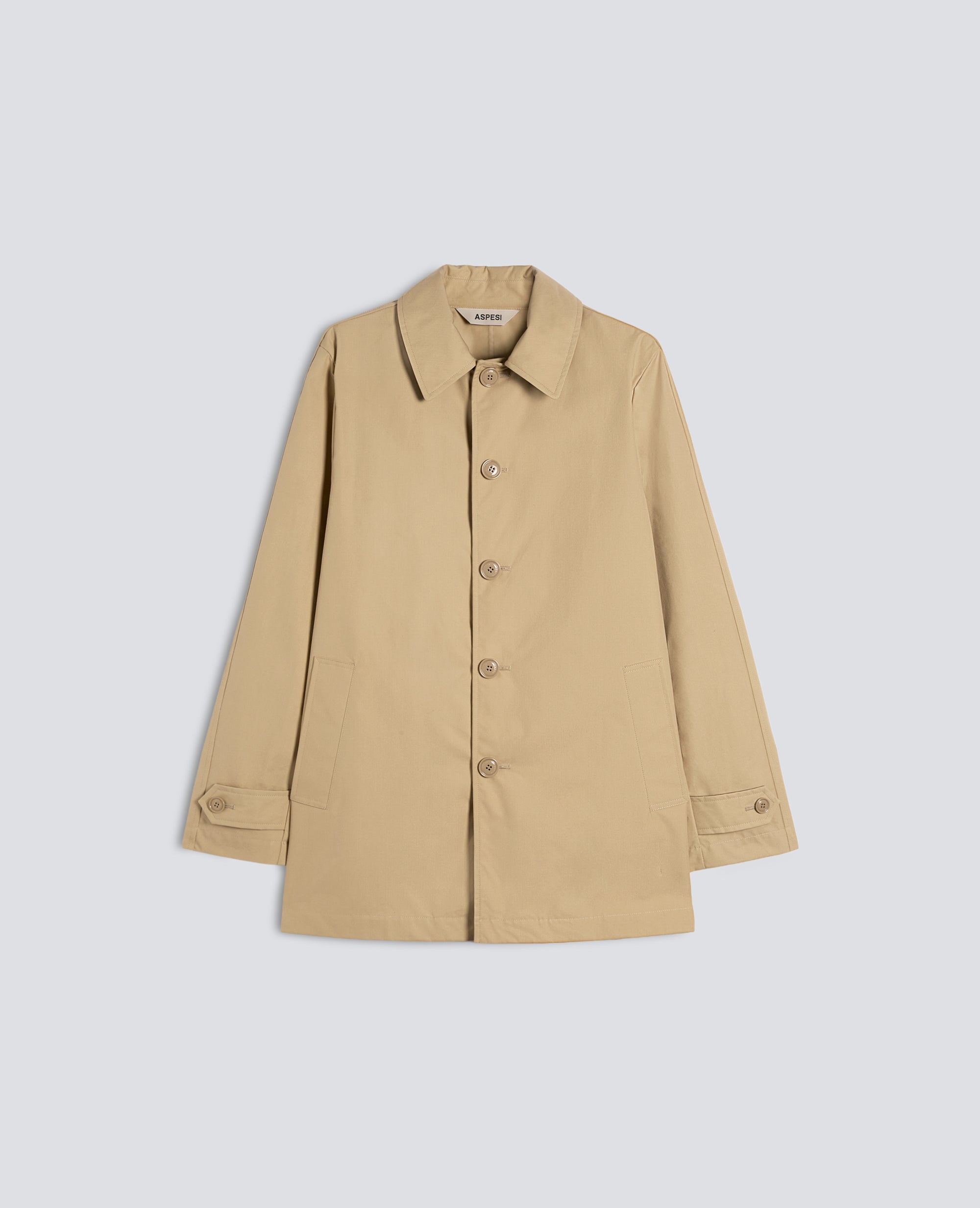 IMPERMEABILE IN COTONE DRY WAX - BEIGE - ASPESI