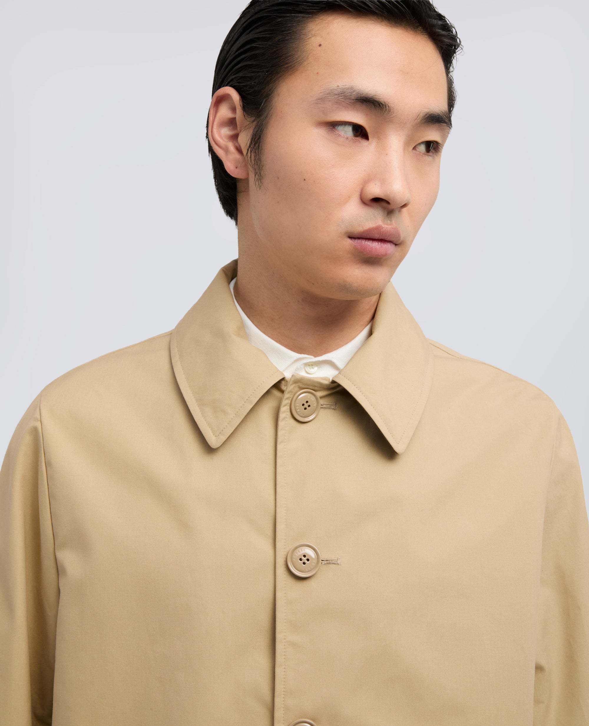IMPERMEABILE IN COTONE DRY WAX - BEIGE - ASPESI