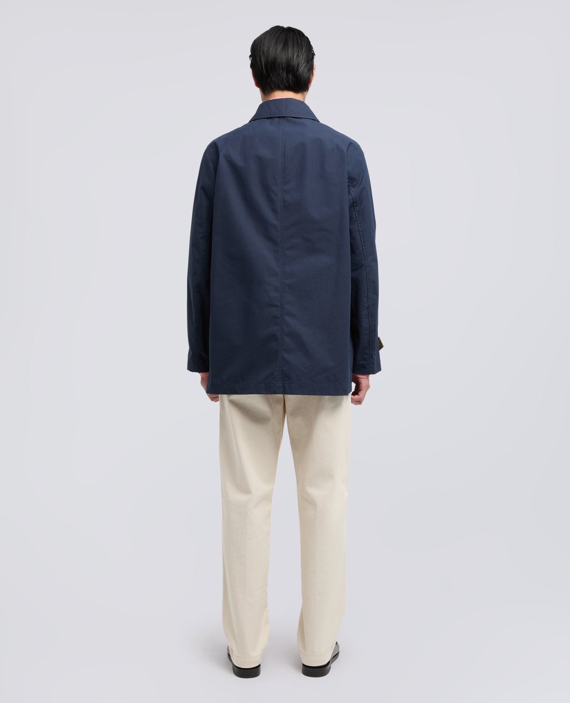 IMPERMEABILE IN COTONE DRY WAX - BLU - ASPESI