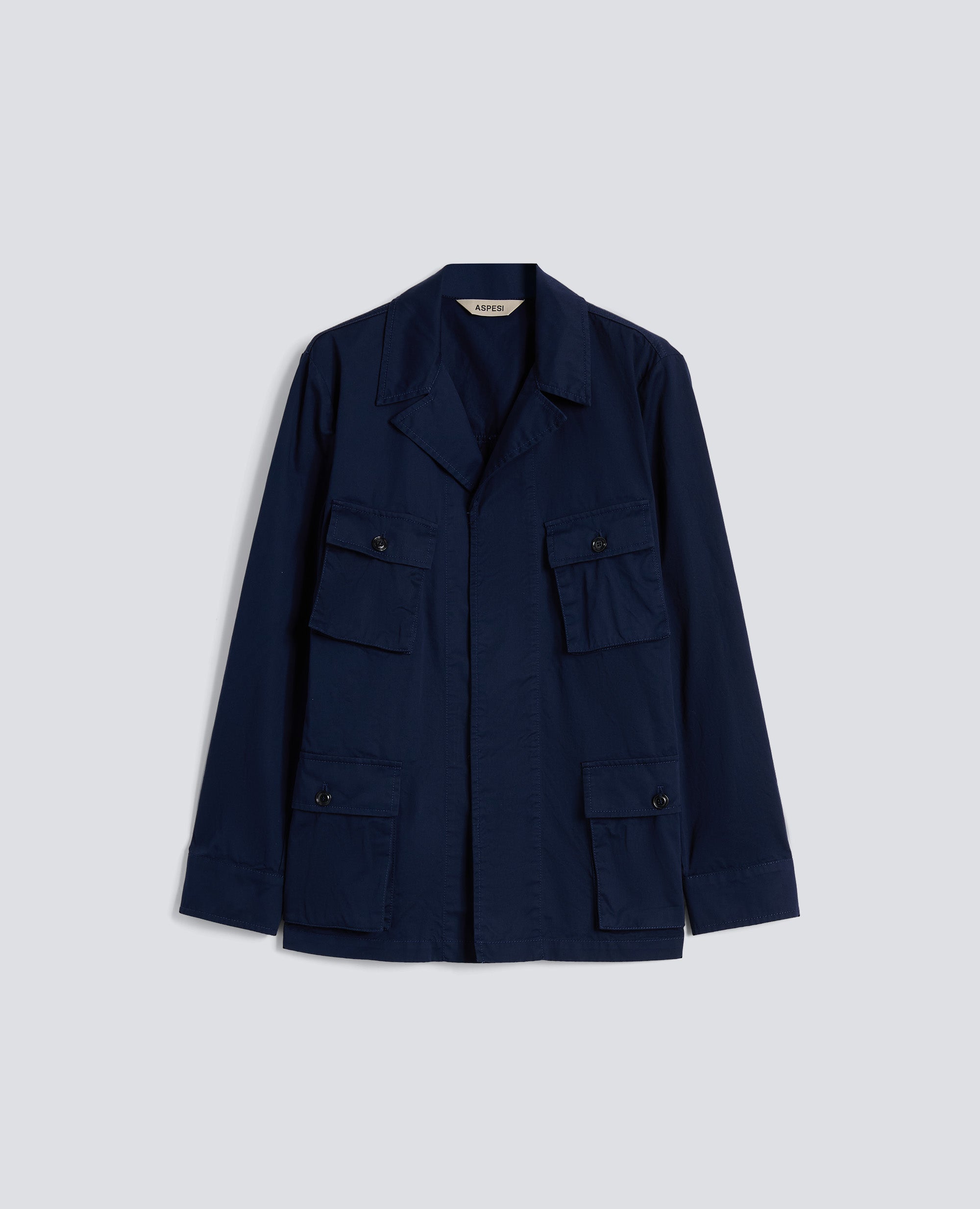 GIACCA LAOS IN COTONE EXTRA FINE - BLU - ASPESI
