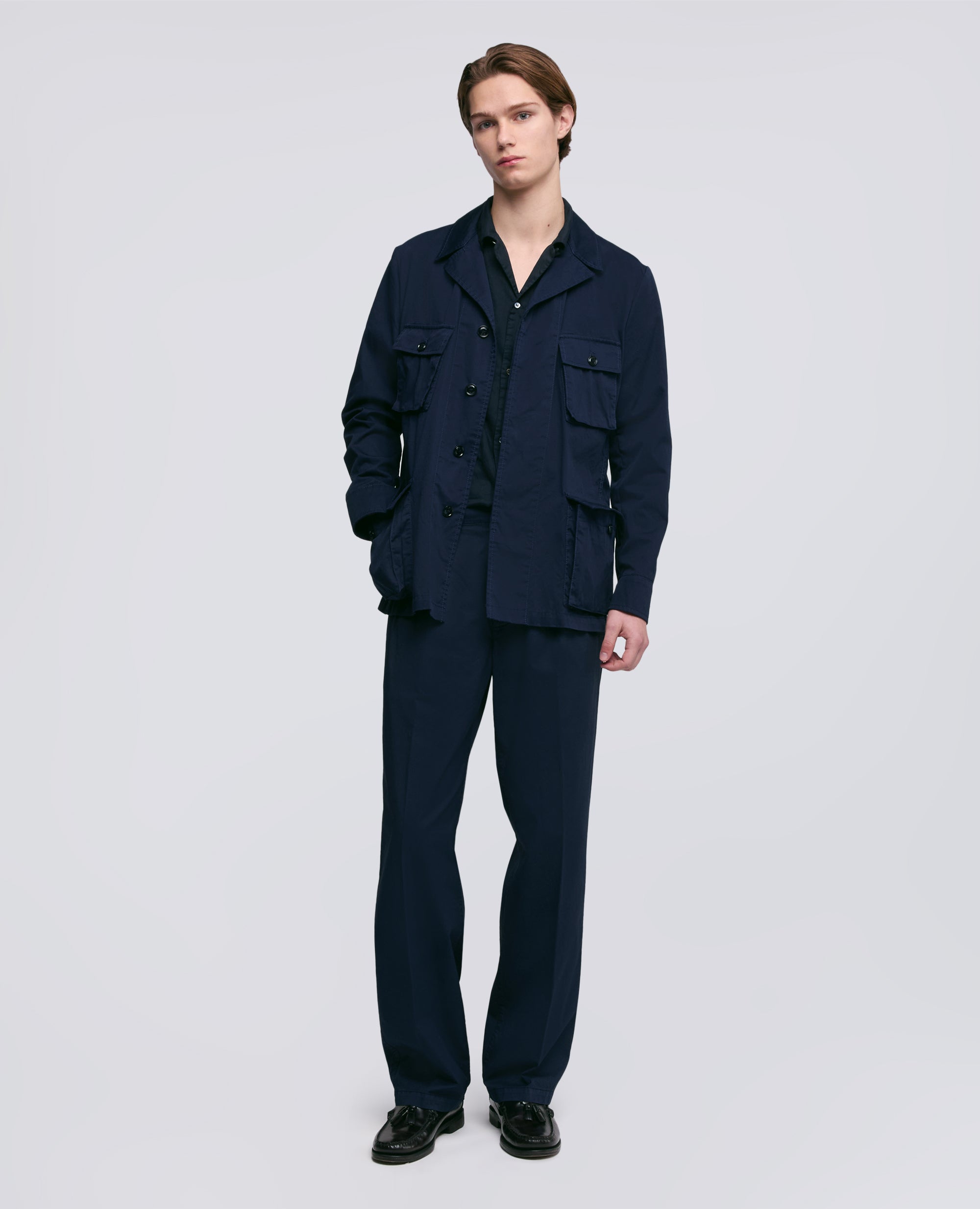 GIACCA LAOS IN COTONE EXTRA FINE - BLU - ASPESI