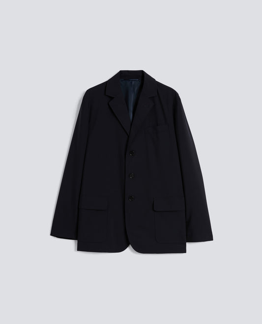 BLAZER IN LANA-POLIESTERE COMFORT - BLU - ASPESI