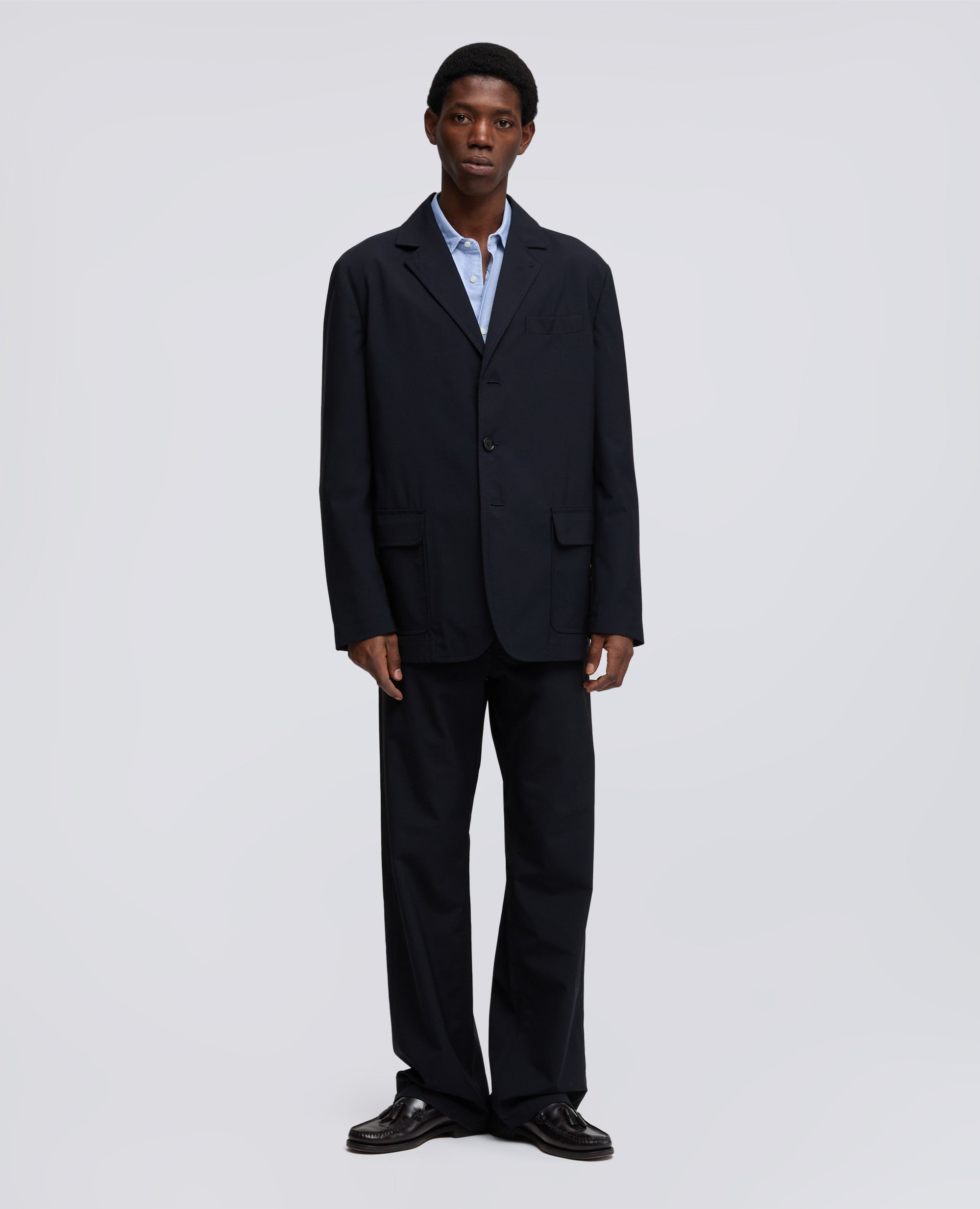 BLAZER IN LANA-POLIESTERE COMFORT - BLU - ASPESI