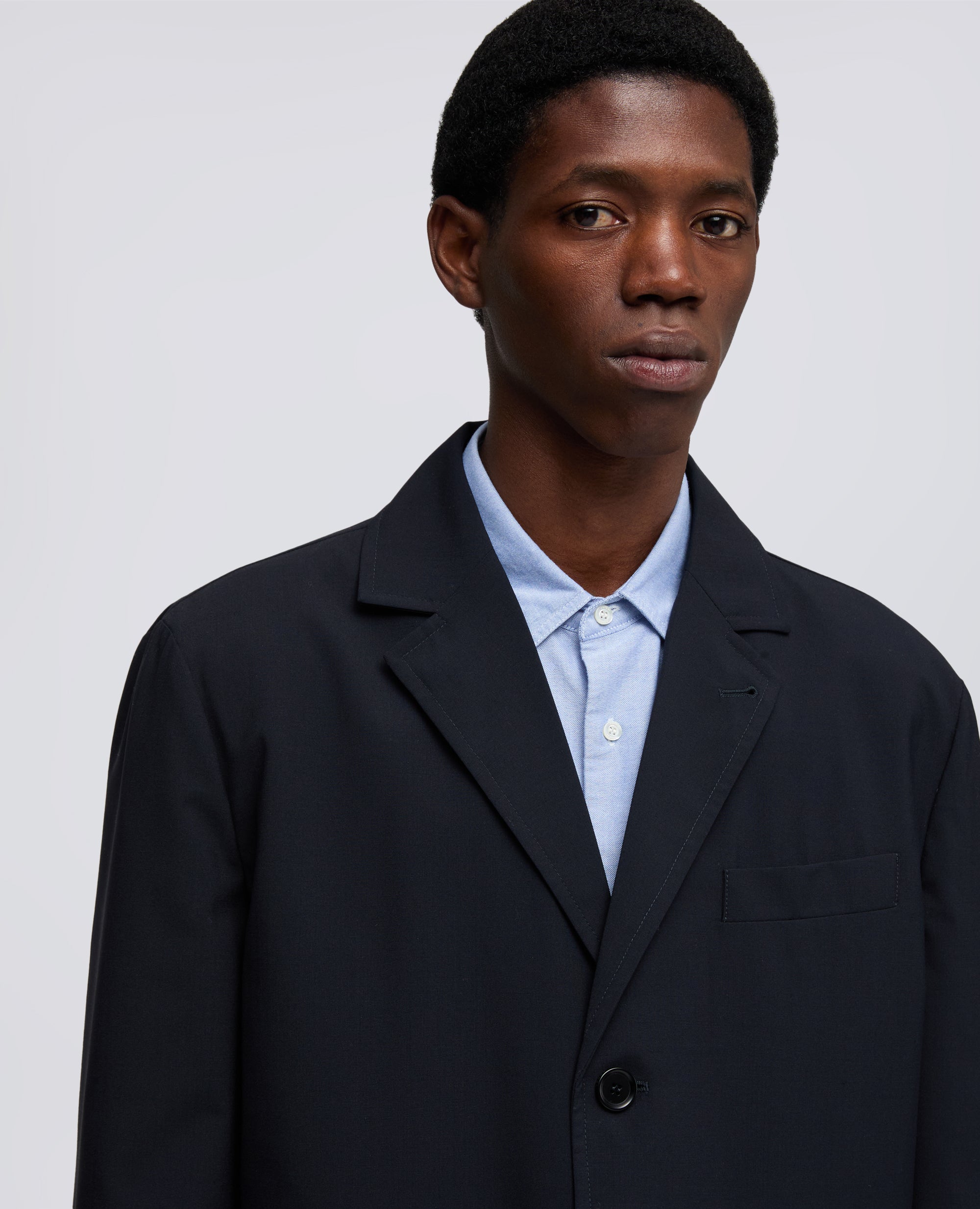 BLAZER IN LANA-POLIESTERE COMFORT - BLU - ASPESI