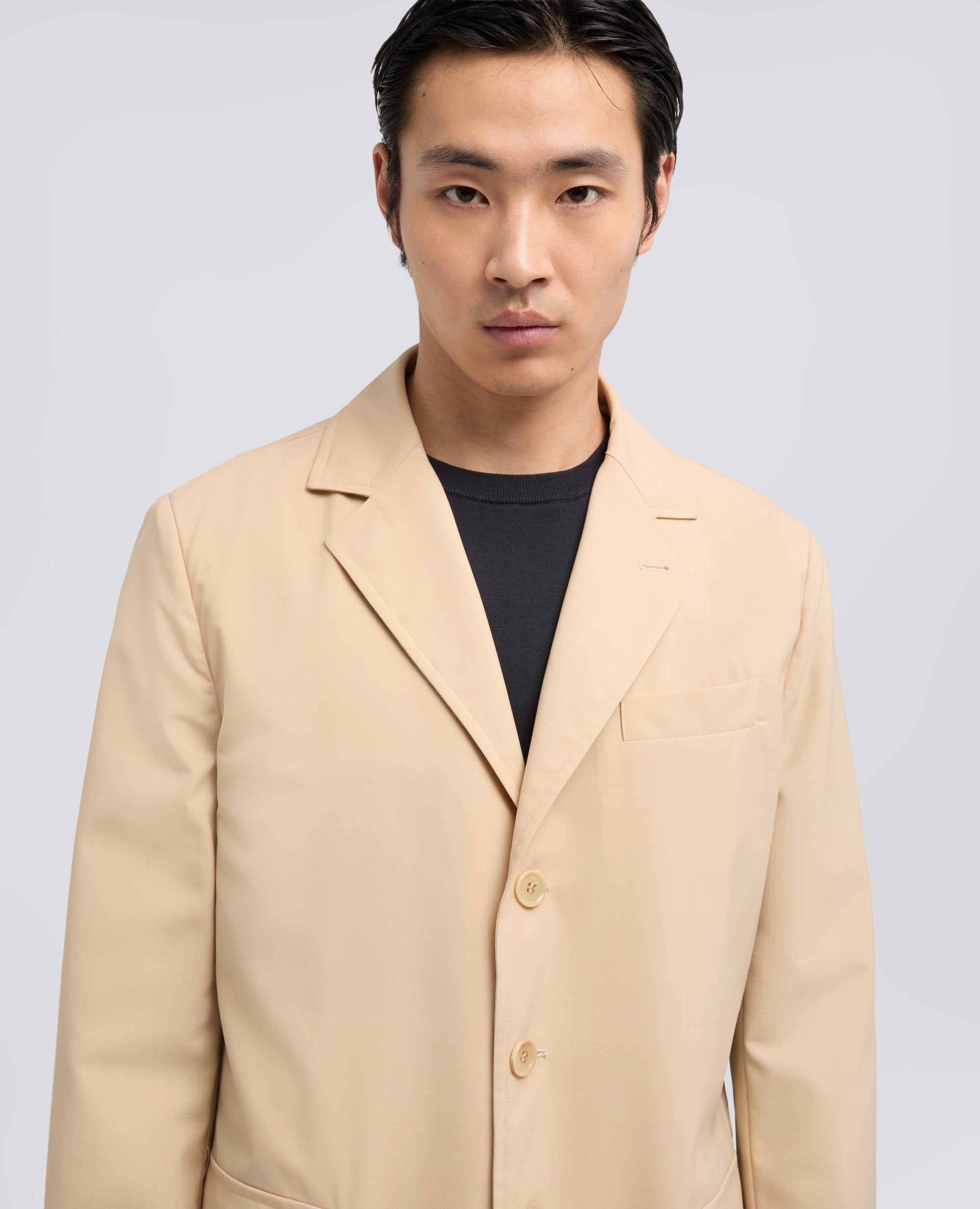 BLAZER IN LANA-POLIESTERE COMFORT - BEIGE - ASPESI