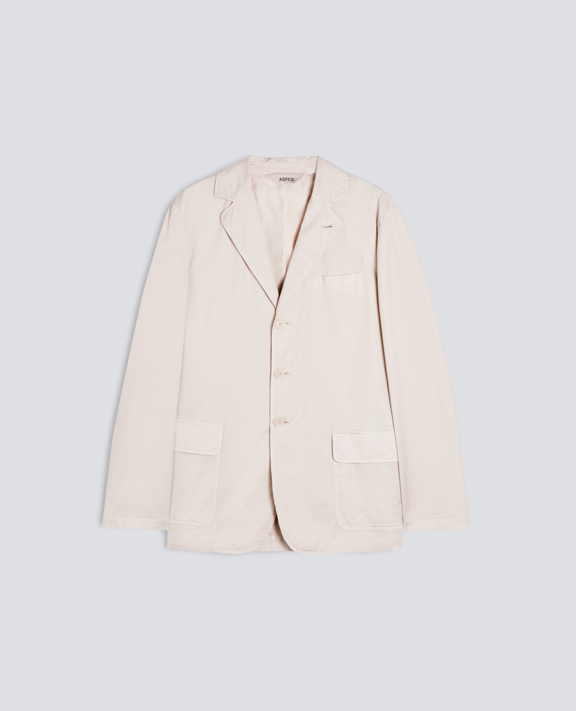 BLAZER IN MICRO TWILL DI COTONE TINTO CAPO - BEIGE - ASPESI
