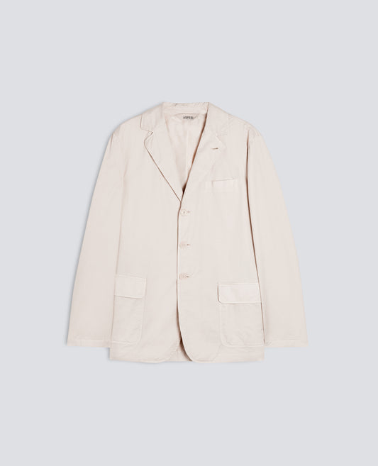 BLAZER IN MICRO TWILL DI COTONE TINTO CAPO - BEIGE - ASPESI
