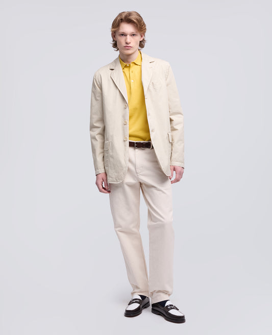 BLAZER IN MICRO TWILL DI COTONE TINTO CAPO - BEIGE - ASPESI