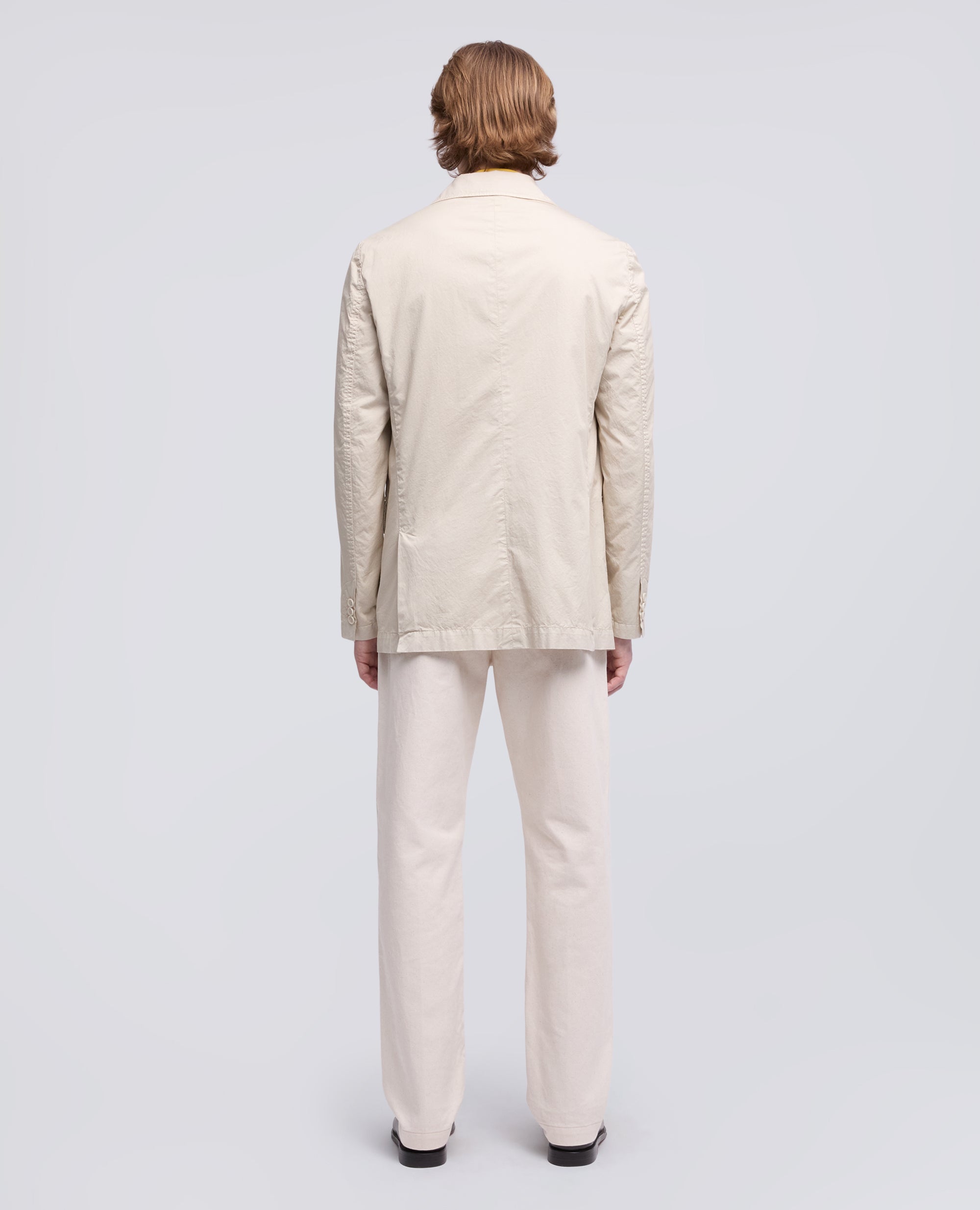 BLAZER IN MICRO TWILL DI COTONE TINTO CAPO - BEIGE - ASPESI