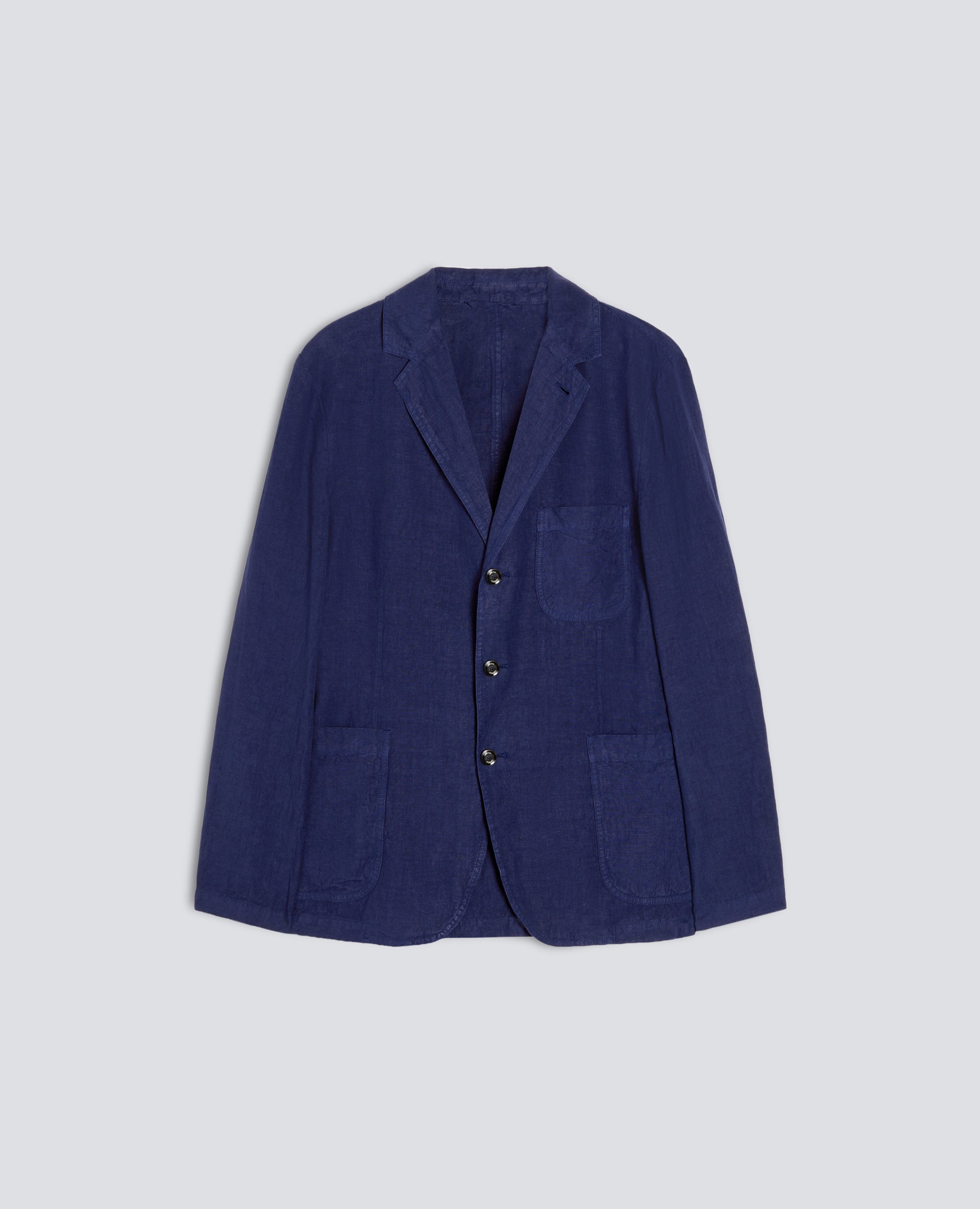 VESTON EN LIN NON DOUBLE - BLU - ASPESI
