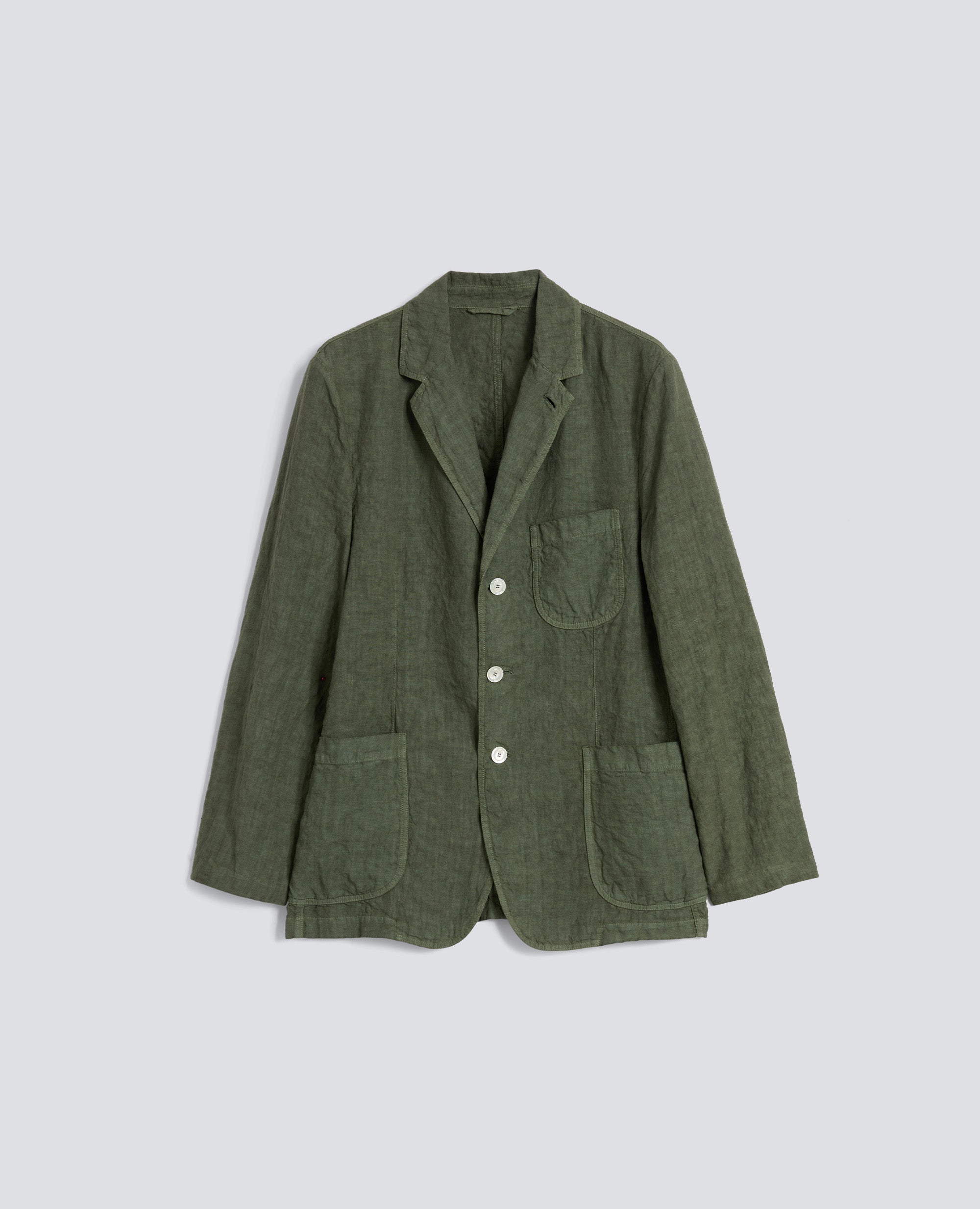 UNGEFUTTERTER LEINENBLAZER - VERDE - ASPESI