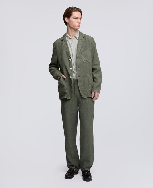 BLAZER SFODERATO IN LINO - VERDE - ASPESI