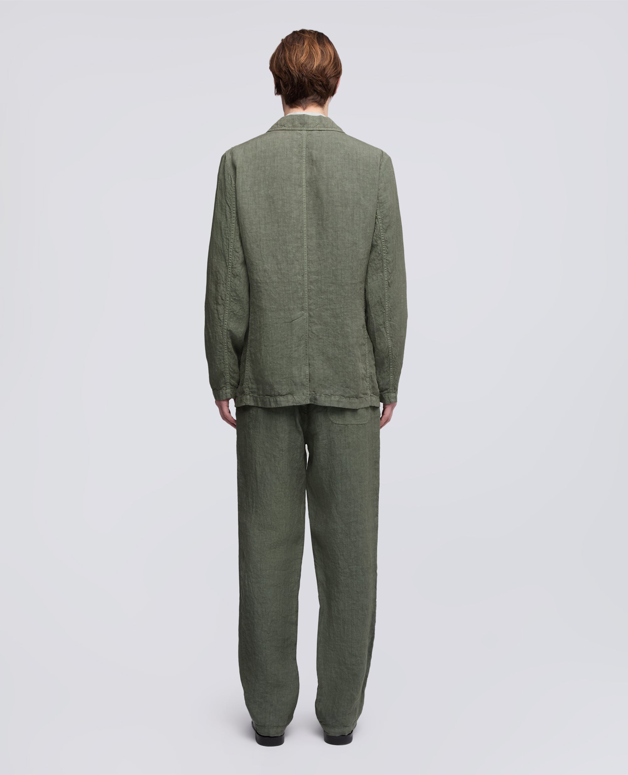 UNGEFUTTERTER LEINENBLAZER - VERDE - ASPESI