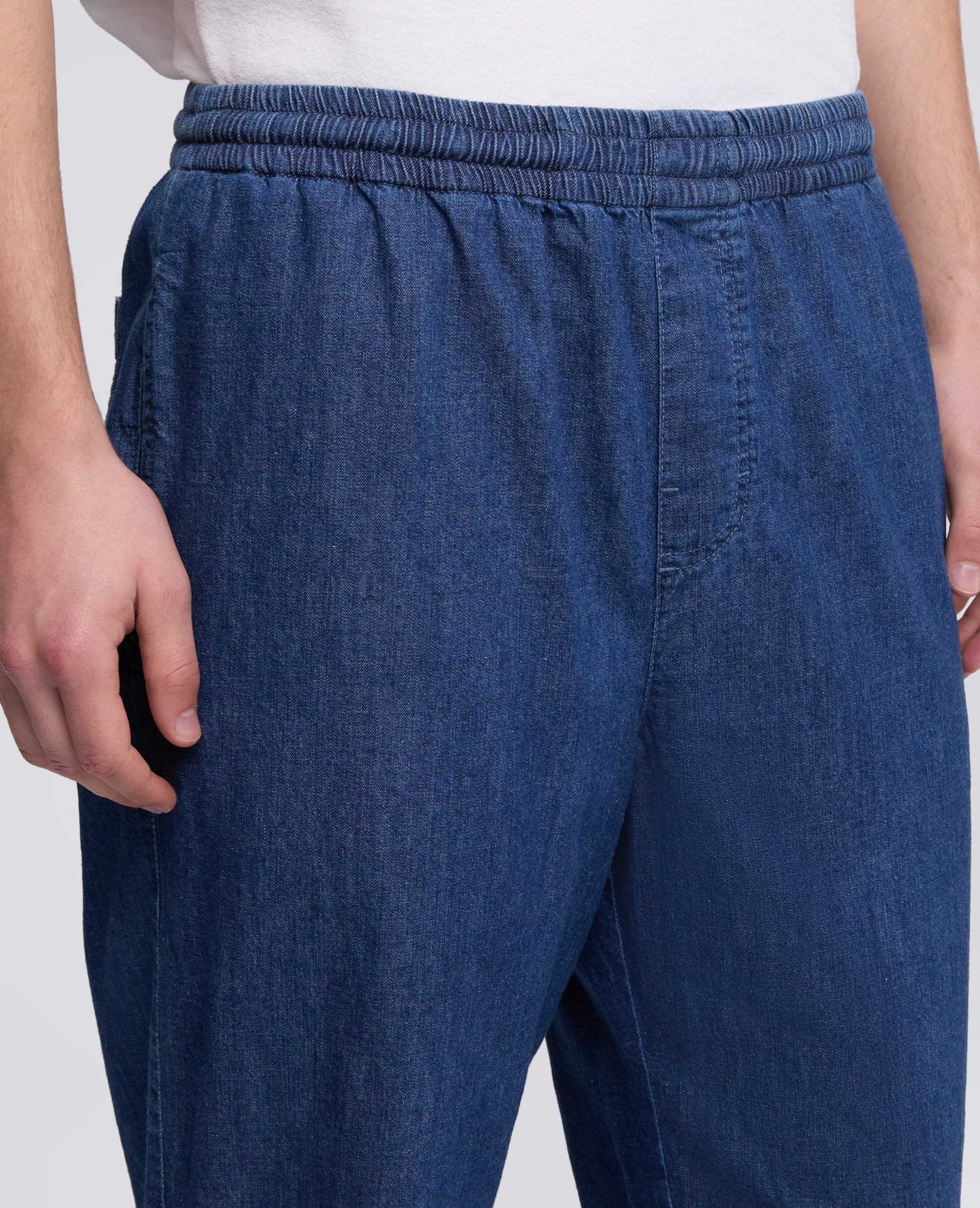 PANTALONE IN DENIM DI COTONE LEGGERO - BLU - ASPESI
