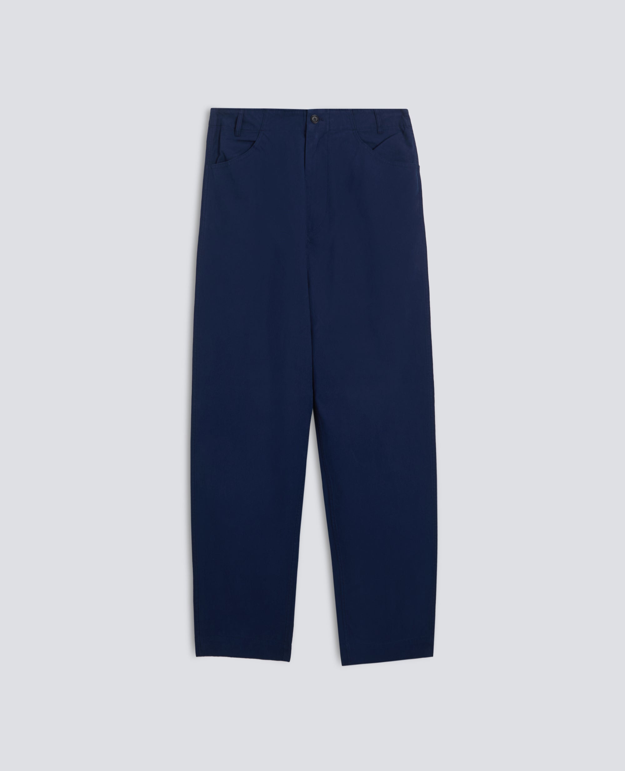 PANTALONE IN CANVAS DI COTONE TINTO PEZZA - BLU - ASPESI