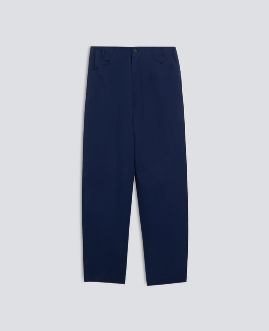 PANTALONE IN CANVAS DI COTONE TINTO PEZZA - BLU - ASPESI