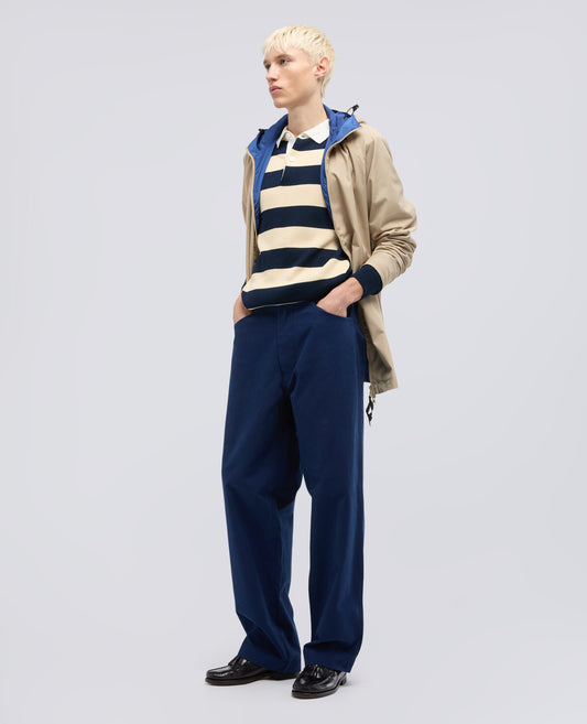 PANTALONE IN CANVAS DI COTONE TINTO PEZZA - BLU - ASPESI