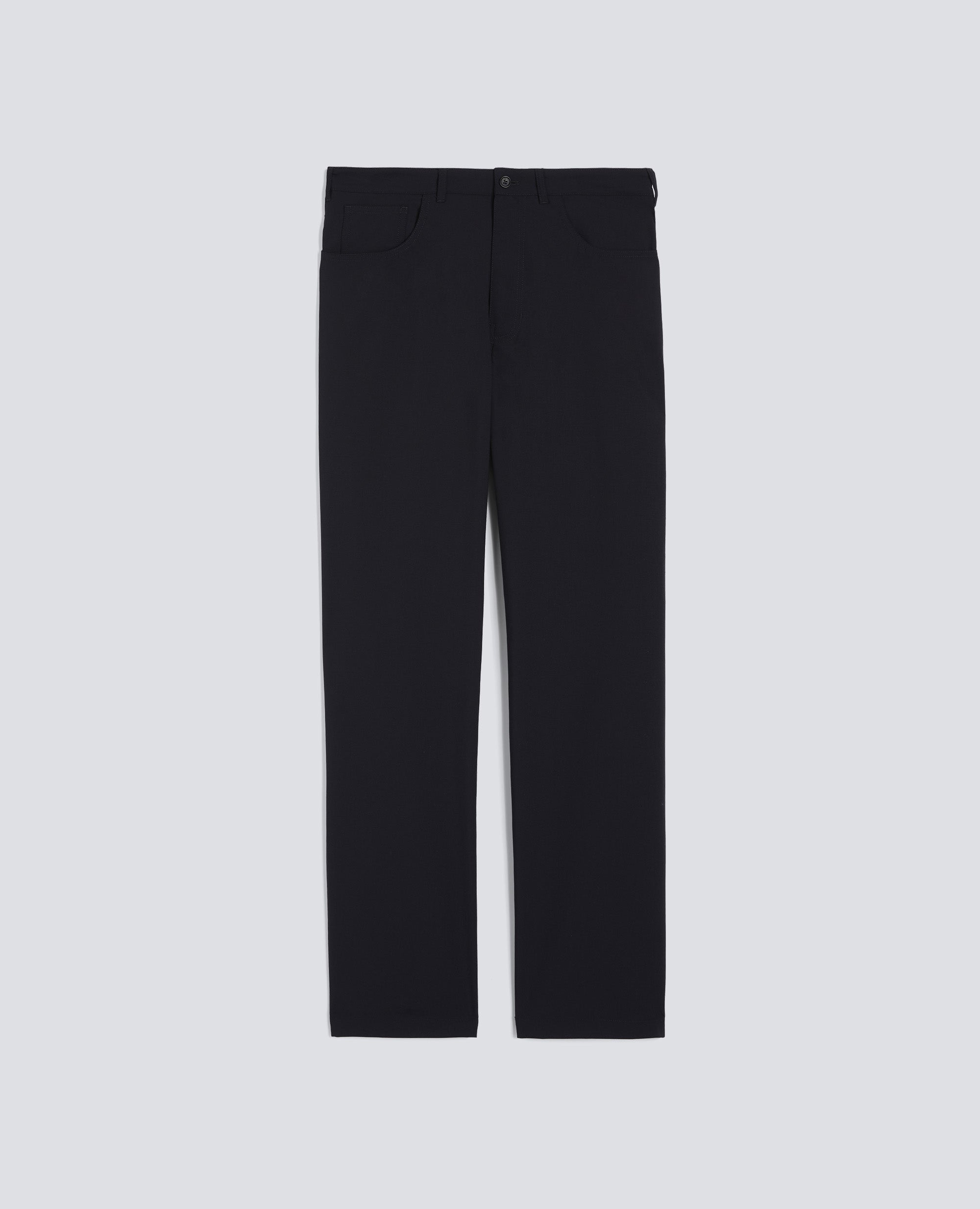 PANTALONE IN TELA DI LANA - BLU - ASPESI