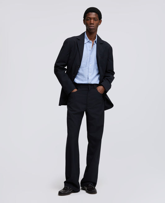 PANTALONE IN TELA DI LANA - BLU - ASPESI