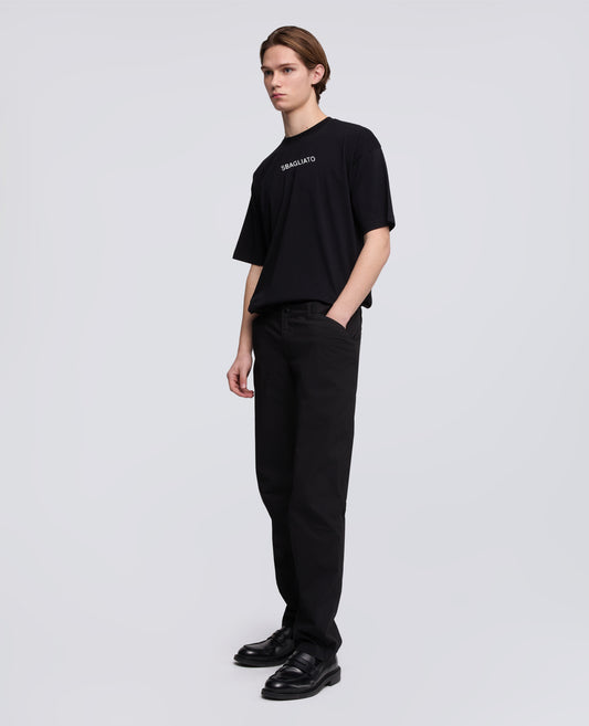 PANTALONE DA TREKKING RIVISITATO IN POPELINE DI COTONE E NYLON STRETCH - NERO - ASPESI