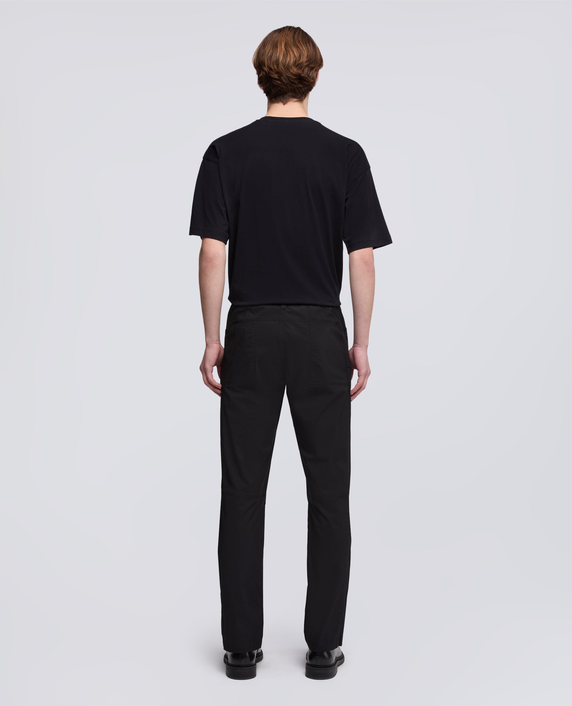 PANTALONE DA TREKKING RIVISITATO IN POPELINE DI COTONE E NYLON STRETCH - NERO - ASPESI