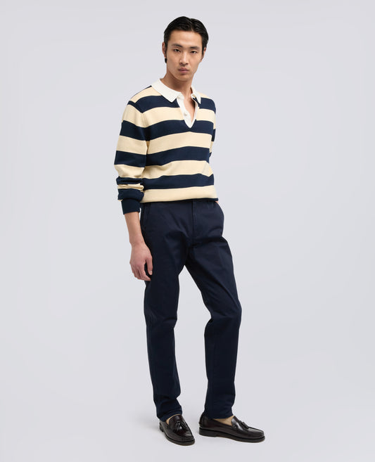 PANTALONE IN TWILL DI COTONE STRETCH - BLU - ASPESI