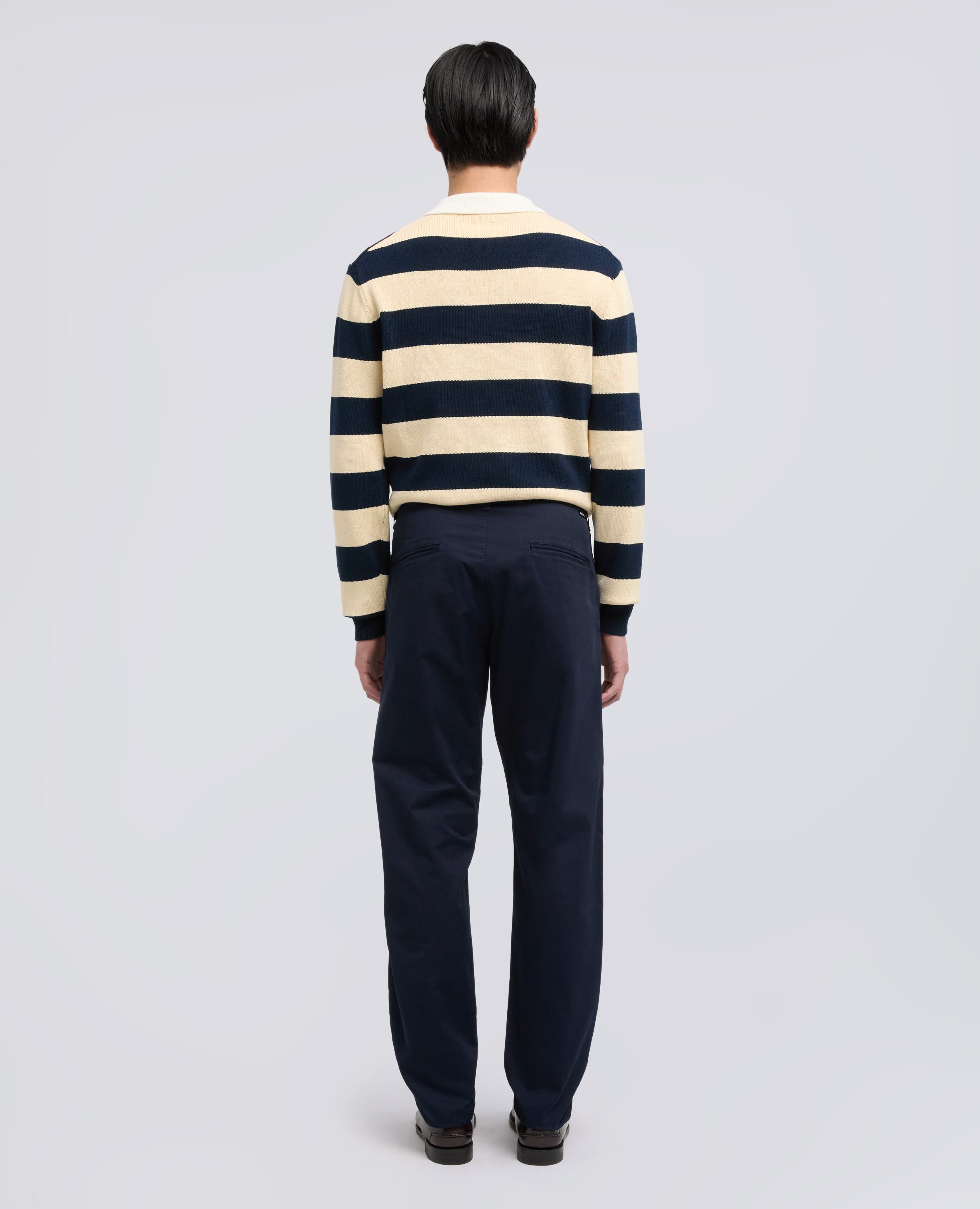PANTALONE IN TWILL DI COTONE STRETCH - BLU - ASPESI