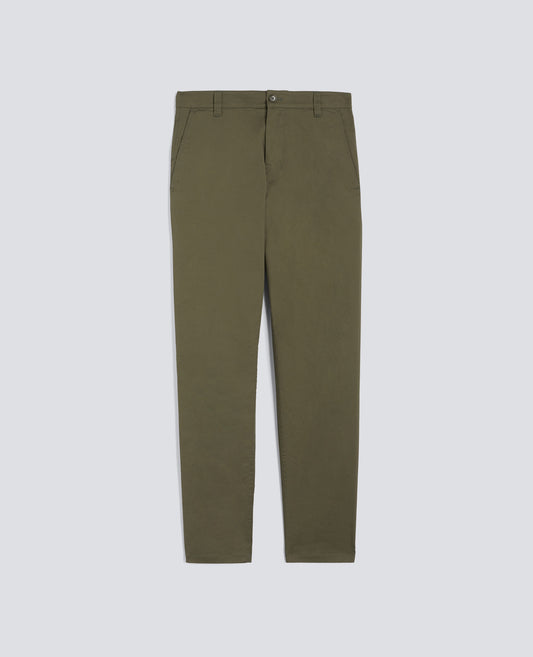 PANTALONE IN TWILL DI COTONE STRETCH - VERDE - ASPESI