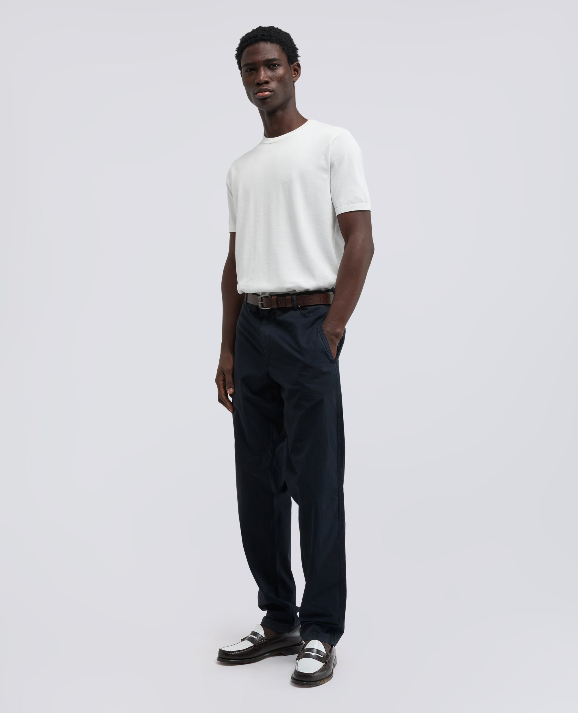 PANTALONE CHINO IN GABARDINA DI COTONE - BLU - ASPESI