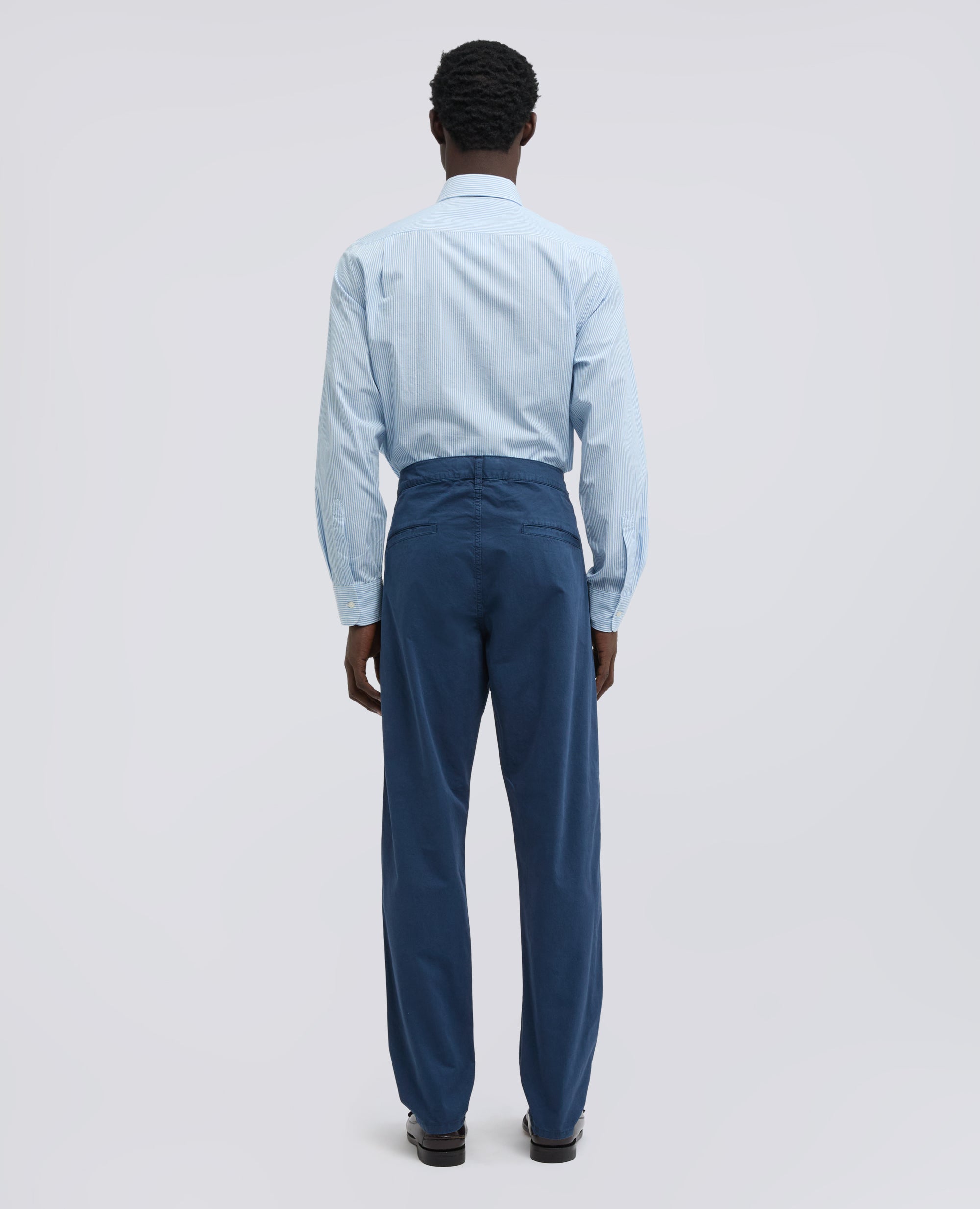 PANTALONE CHINO IN GABARDINA DI COTONE - BLU - ASPESI