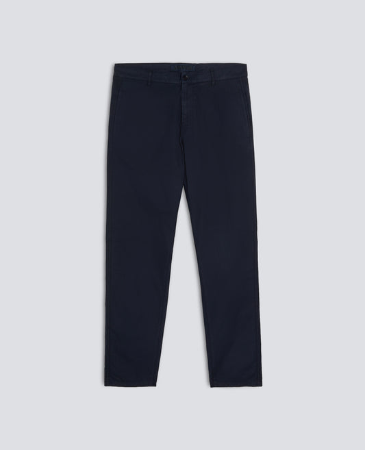 PANTALONE CHINO FUNZIONALE IN POPELINE DI COTONE - BLU - ASPESI