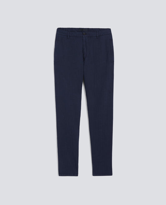 PANTALONE FUNZIONALE IN MISTO COTONE, LYOCELL E LINO - BLU - ASPESI