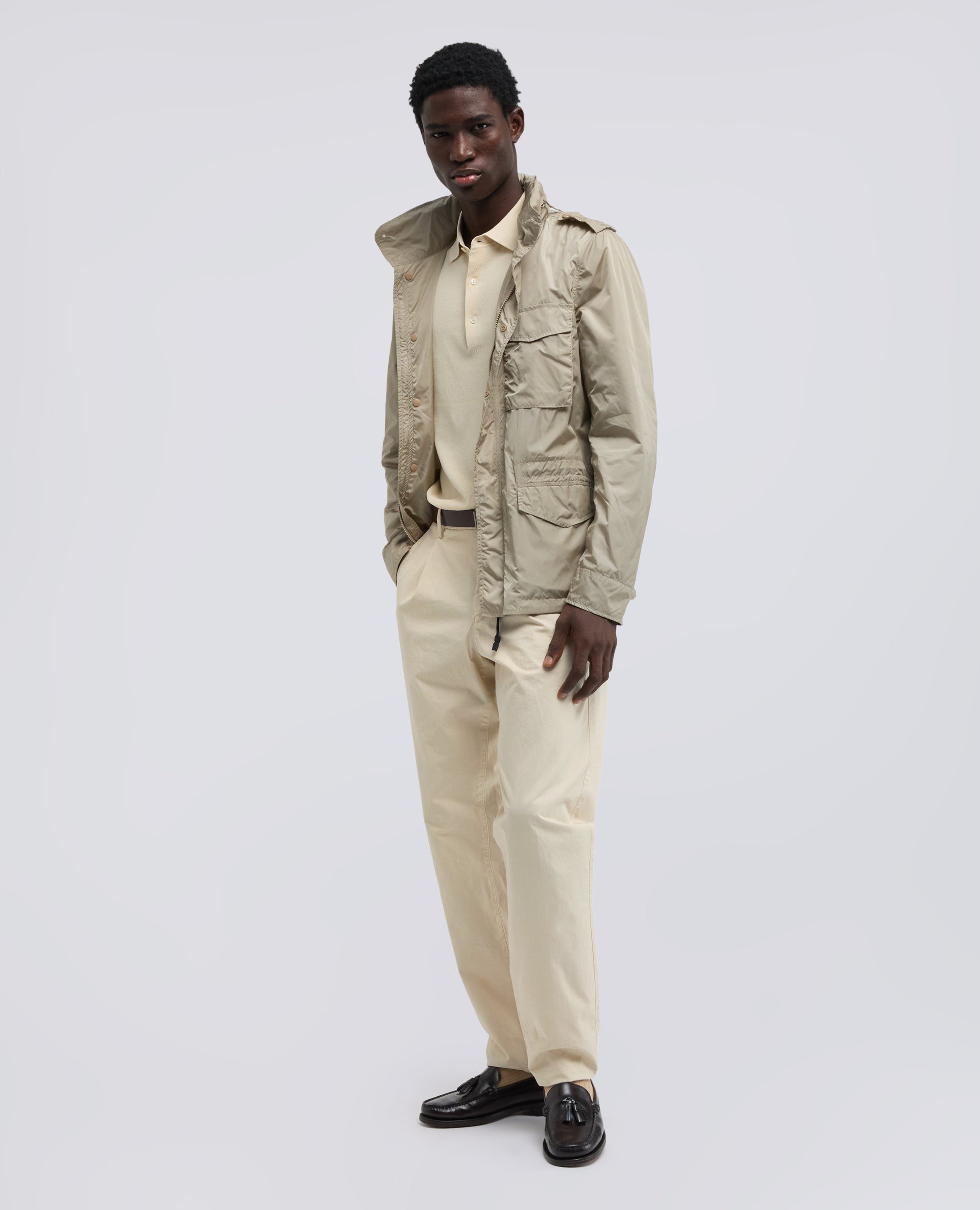 PANTALONE IN GABARDINA DI COTONE TINTO CAPO - BEIGE - ASPESI