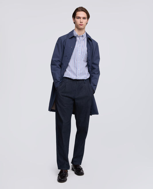 PANTALONE MONO PINCE IN DENIM DI COTONE LEGGERO - BLU - ASPESI