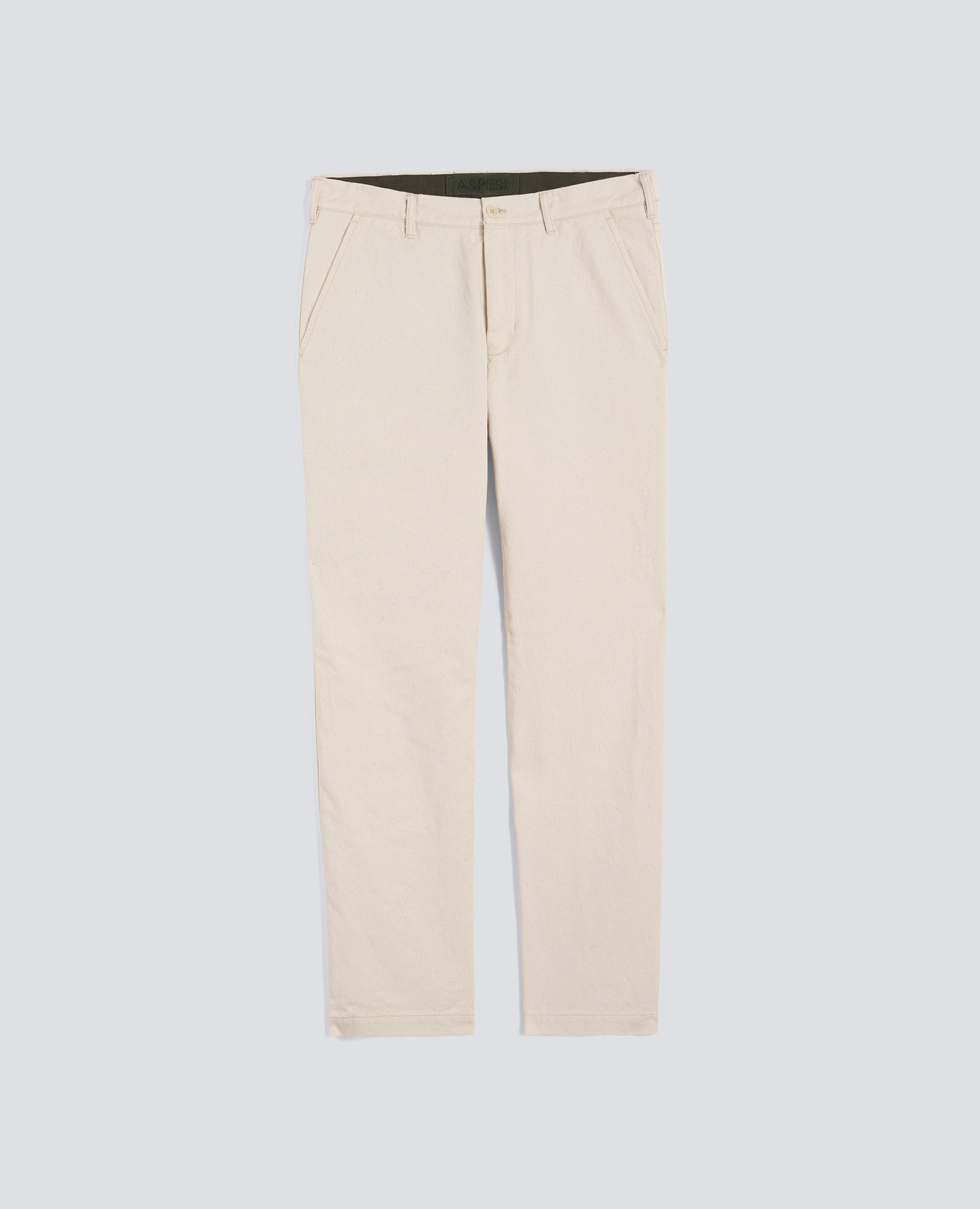 PANTALONE IN BULL DI COTONE NATURALE - NATURALE - ASPESI