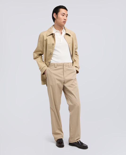 PANTALONE IN TWILL DI COTONE NYLON TINTO PEZZA - BEIGE - ASPESI