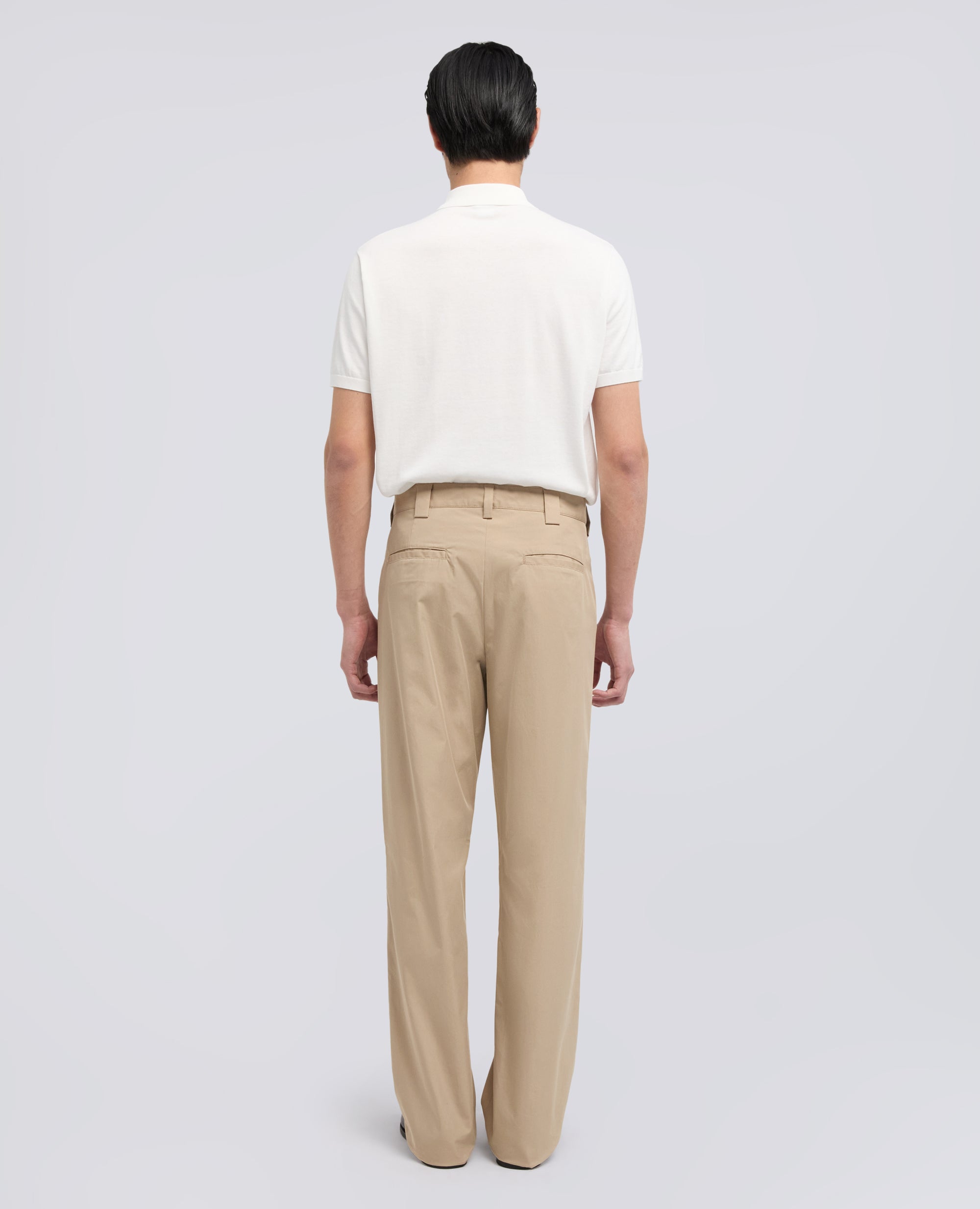 PANTALONE IN TWILL DI COTONE NYLON TINTO PEZZA - BEIGE - ASPESI