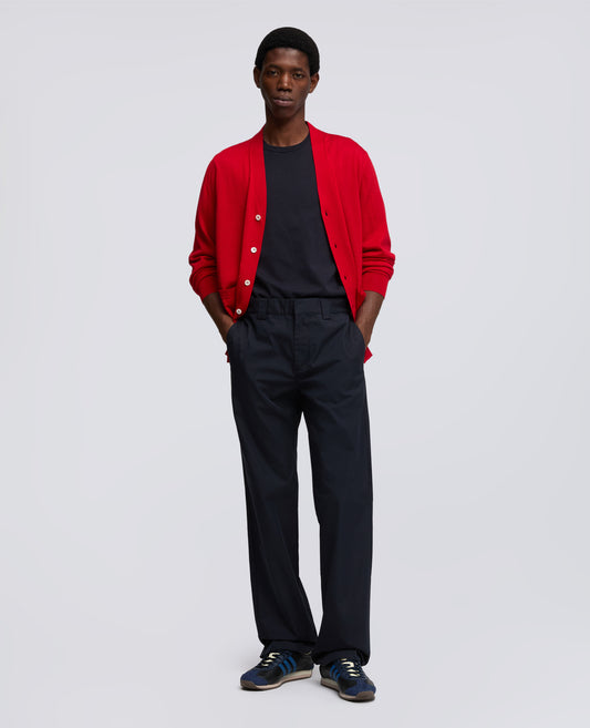 PANTALONE IN TWILL DI COTONE NYLON TINTO PEZZA - BLU - ASPESI