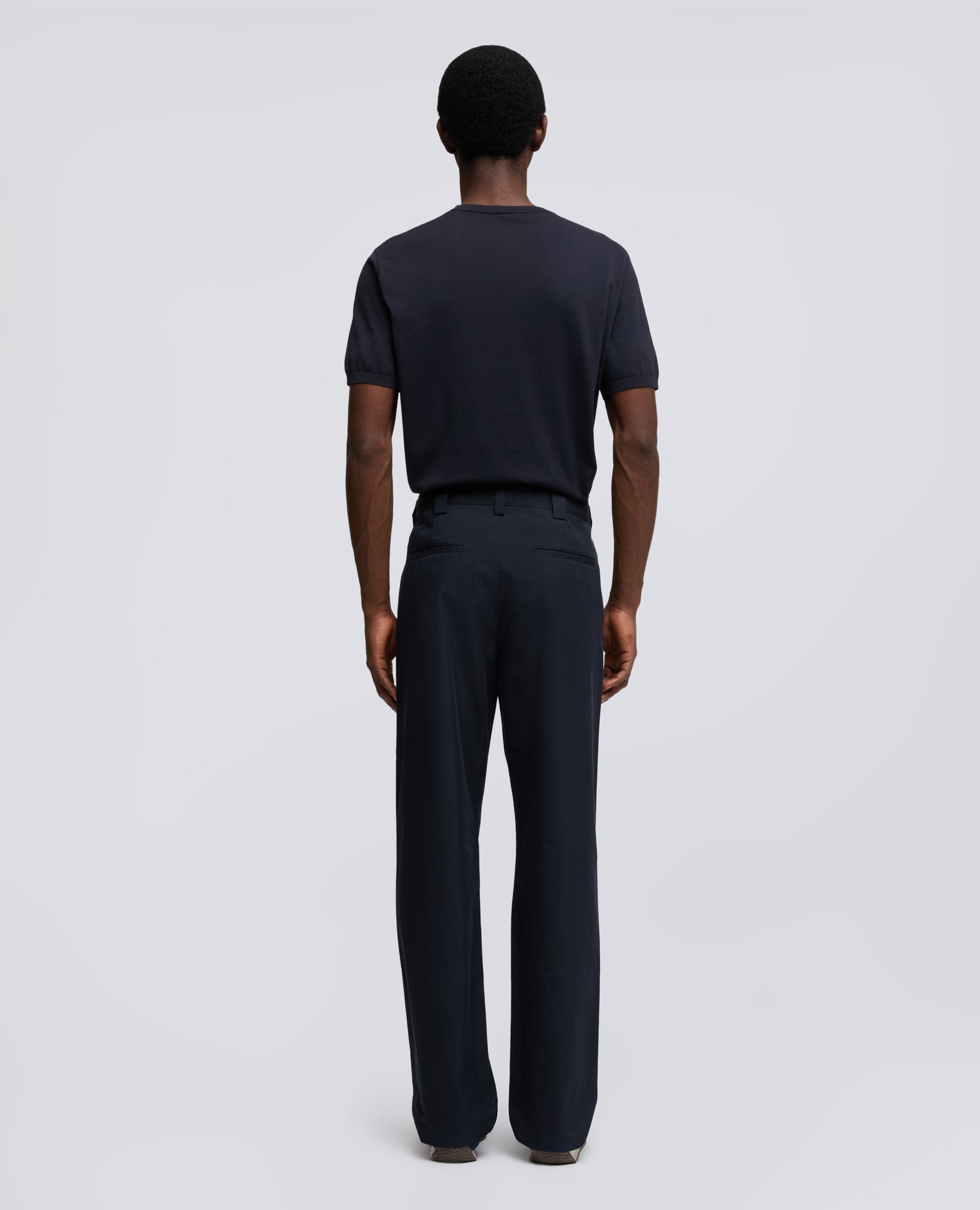 PANTALONE IN TWILL DI COTONE NYLON TINTO PEZZA - BLU - ASPESI