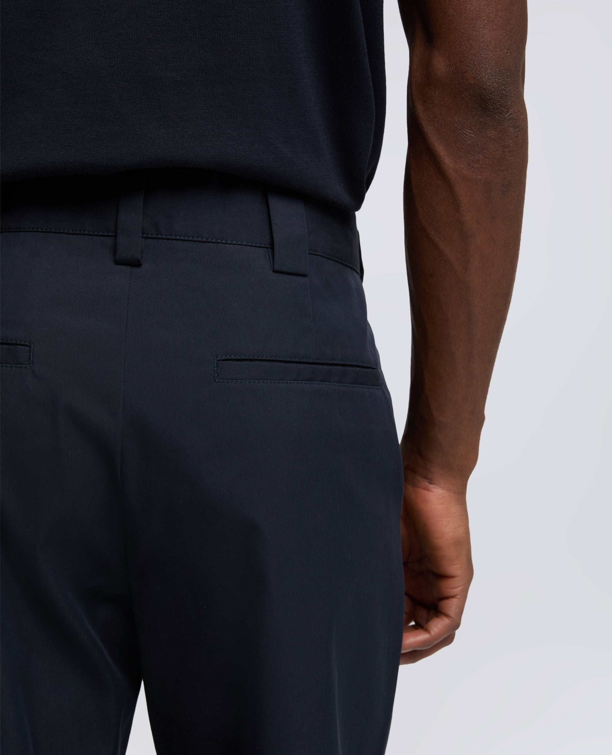 PANTALONE IN TWILL DI COTONE NYLON TINTO PEZZA - BLU - ASPESI
