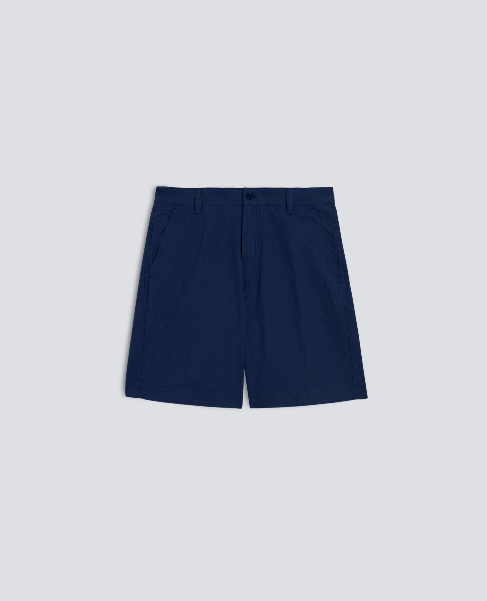 BERMUDA IN CANVAS DI COTONE TINTO PEZZA - BLU - ASPESI