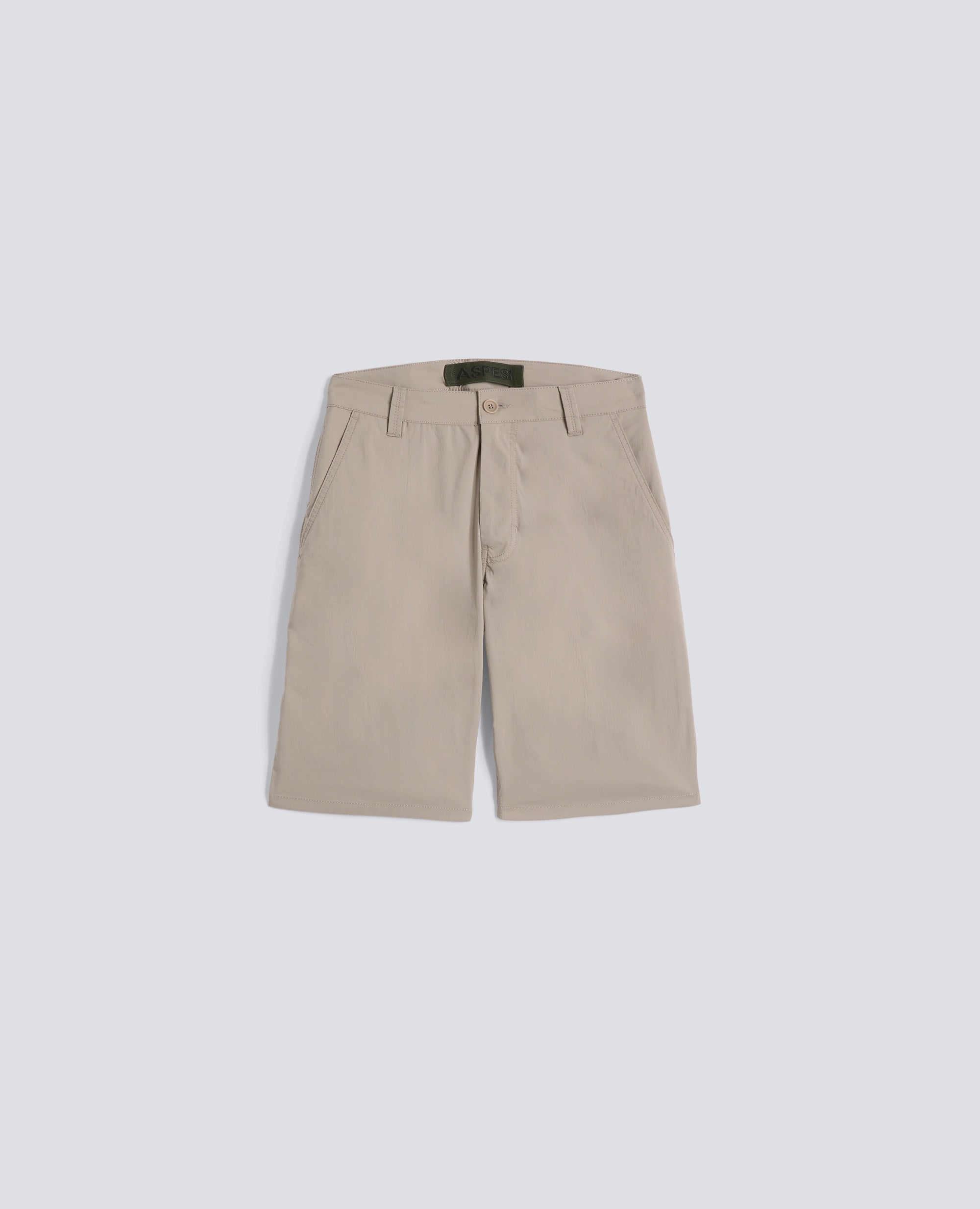 BERMUDA CHINO IN POPELINE DI COTONE E NYLON - BEIGE - ASPESI
