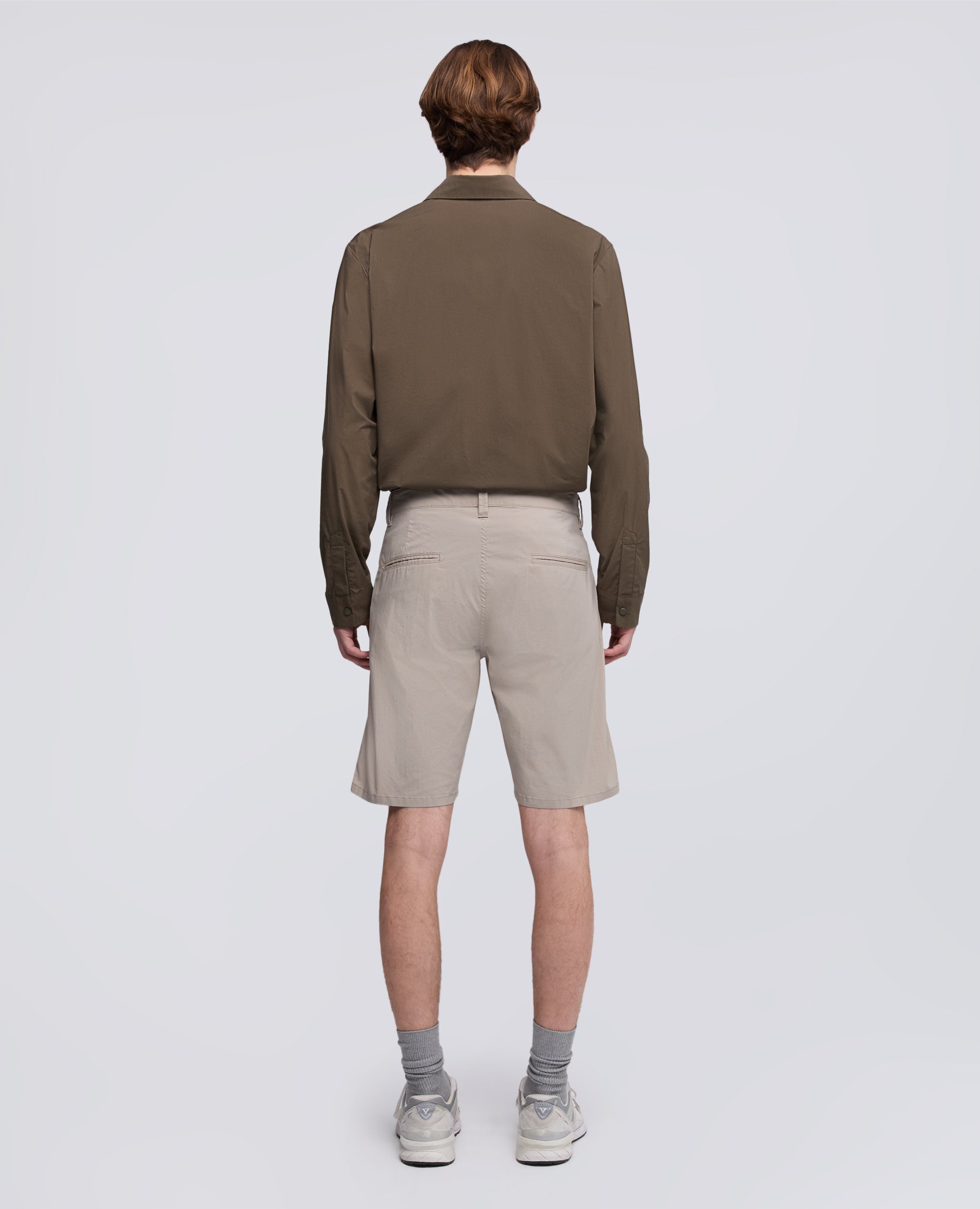 BERMUDA CHINO IN POPELINE DI COTONE E NYLON - BEIGE - ASPESI