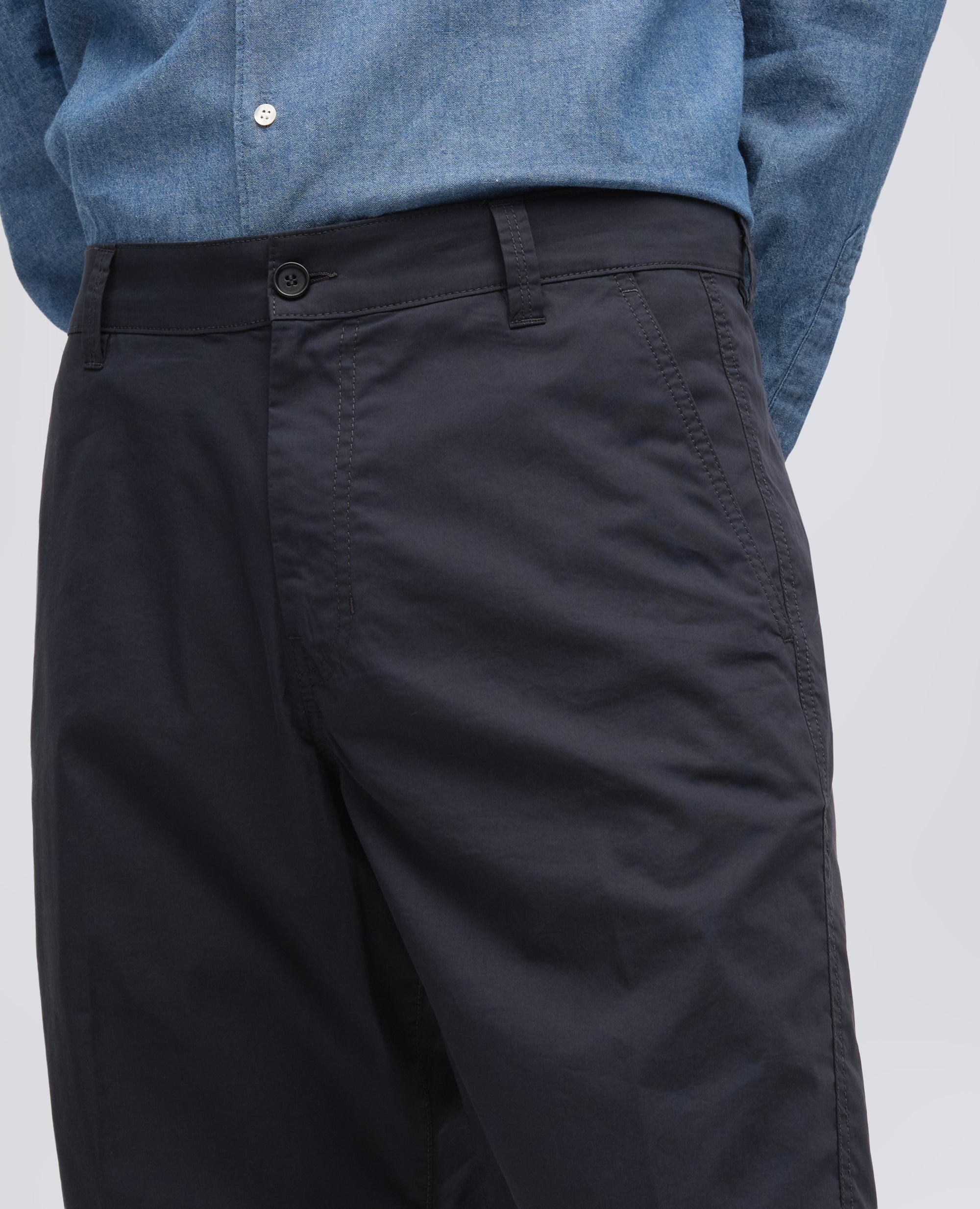 BERMUDA CHINO IN POPELINE DI COTONE E NYLON - BLU - ASPESI