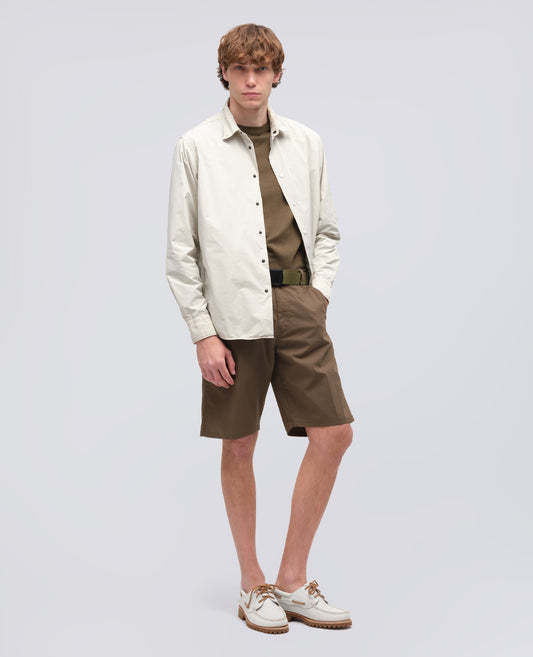 BERMUDA CHINO IN POPELINE DI COTONE E NYLON - VERDE - ASPESI