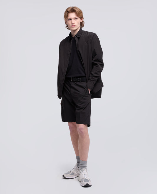 BERMUDA CHINO IN POPELINE DI COTONE E NYLON - NERO - ASPESI