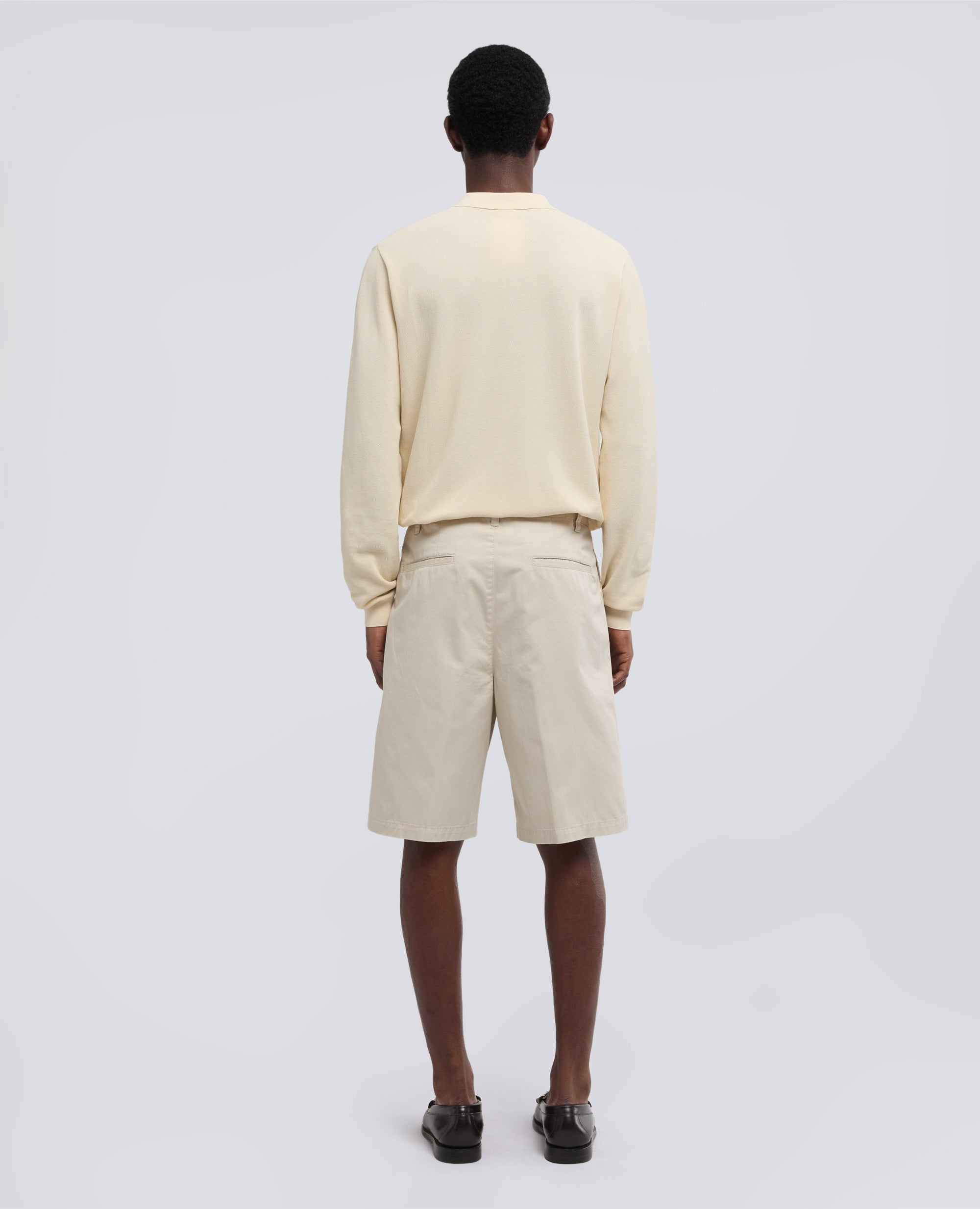 DOPPELT PLISSIERTE BERMUDASHORTS AUS MIKRO-BAUMWOLL-TWILL - BEIGE - ASPESI
